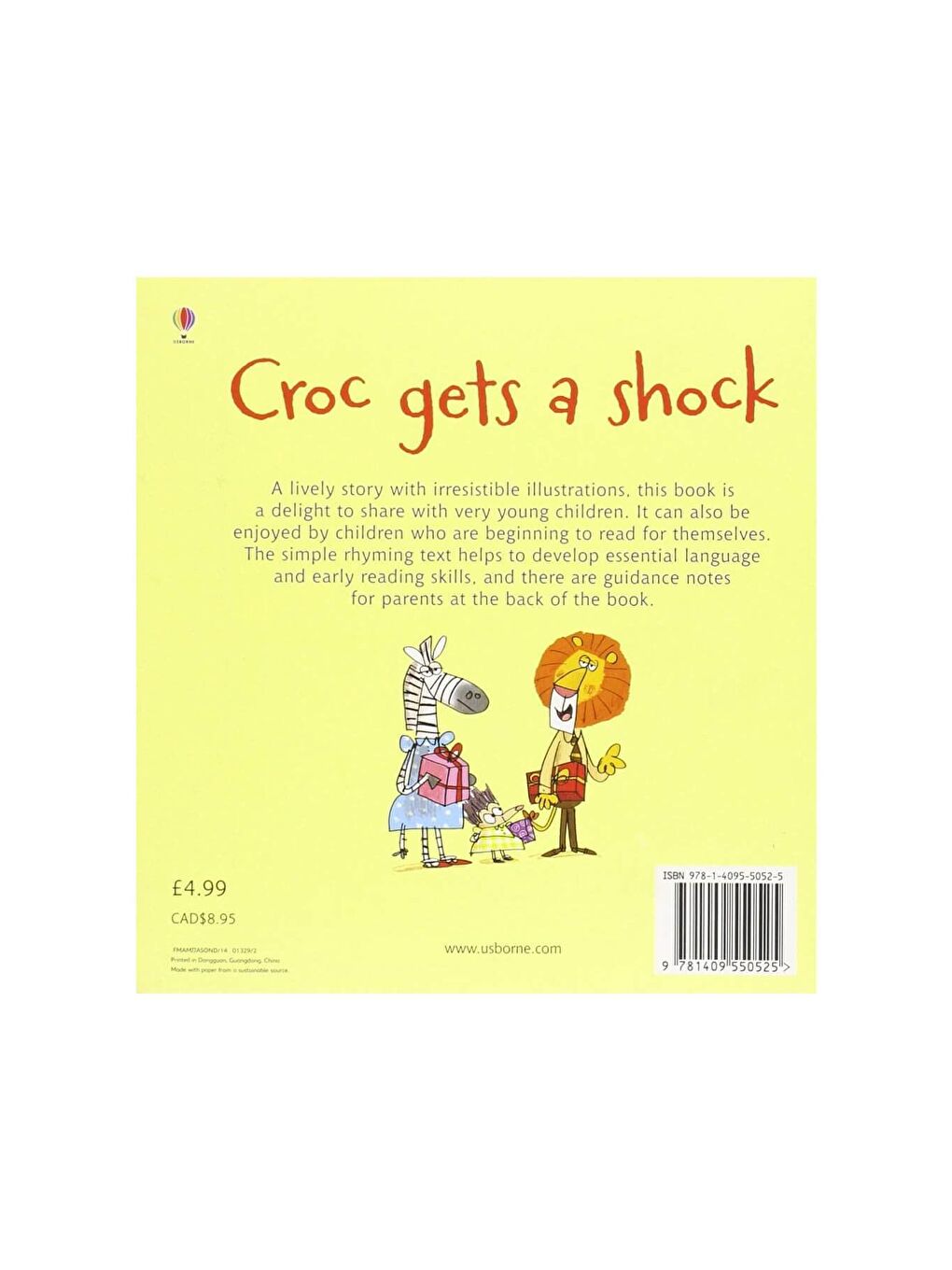 The Usborne Beyaz-Renklibaskı Pho Croc Gets a Shock - 1