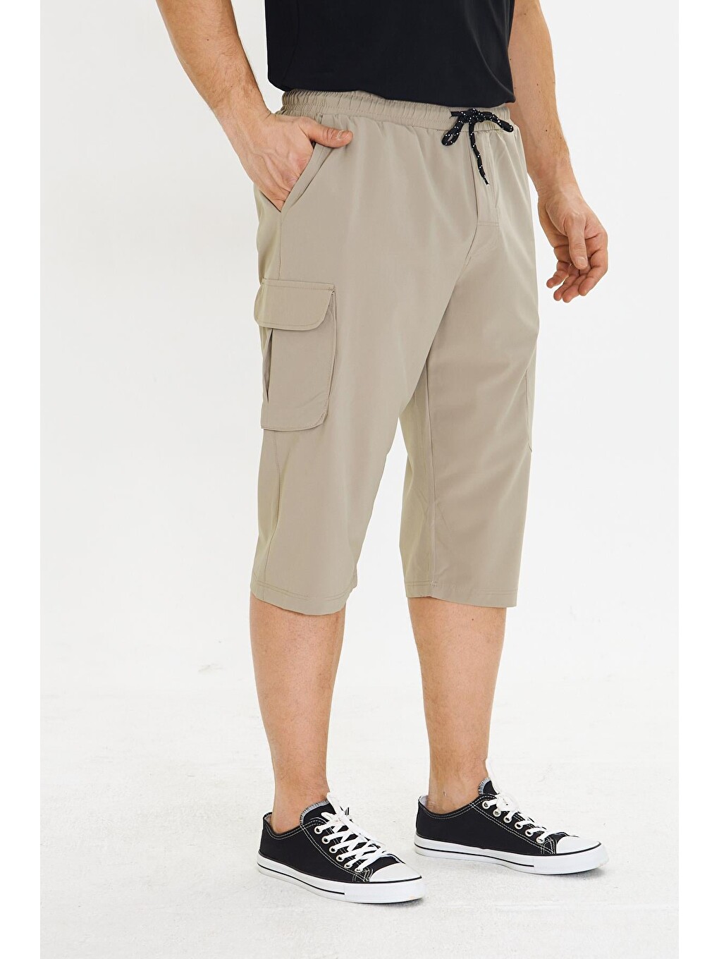 Erkek Stretchfit Kargo Cepli Esnek Kapri Bej 6035-b-6