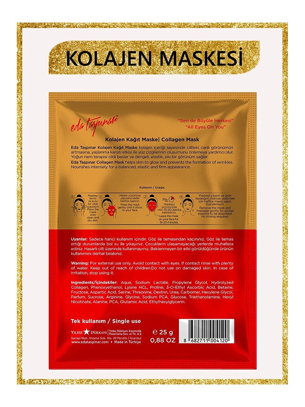 Kolajen Maske Nemlendirici Pürüzsüz Cilt Parlak Görünüm (EGY0014)-1