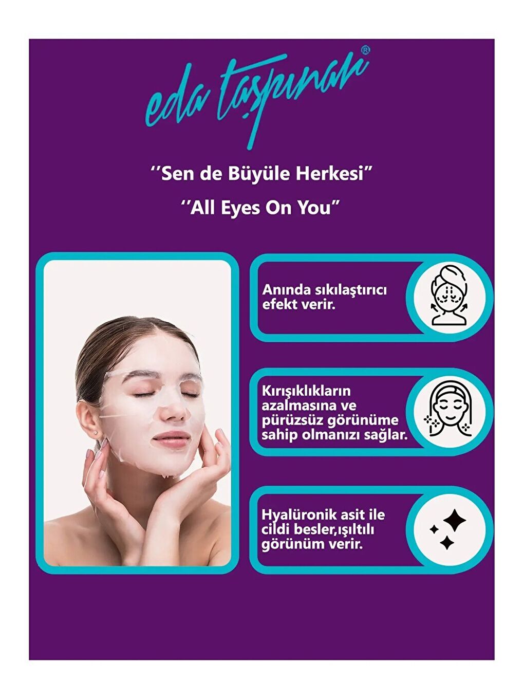 Anti - Aging Maske Nemlendirici Pürüzsüz Cilt Parlak Görünüm  (egy0013)-2