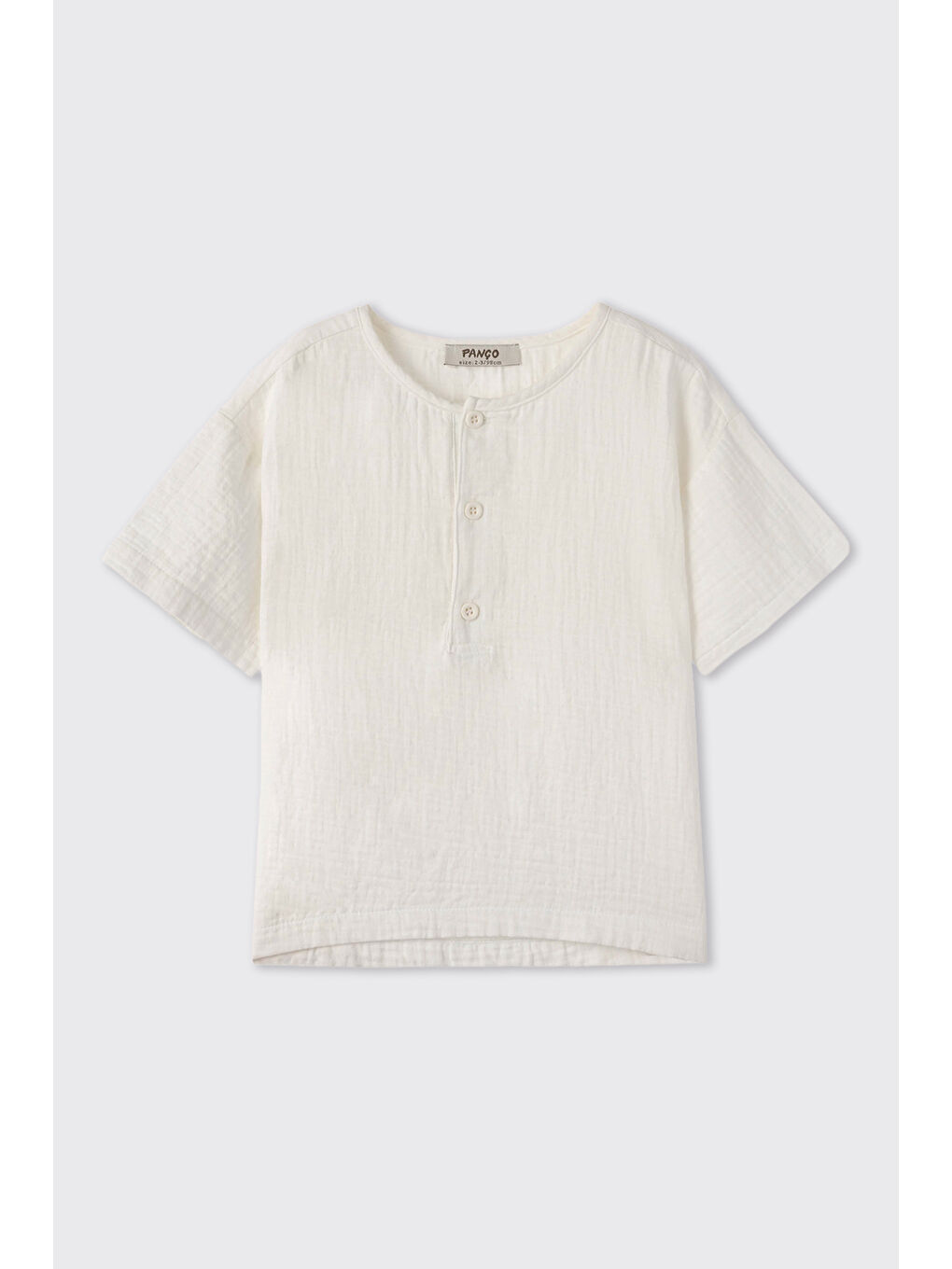 Erkek Bebek Yumuşak Dokulu Beyaz Müslin Gömlek