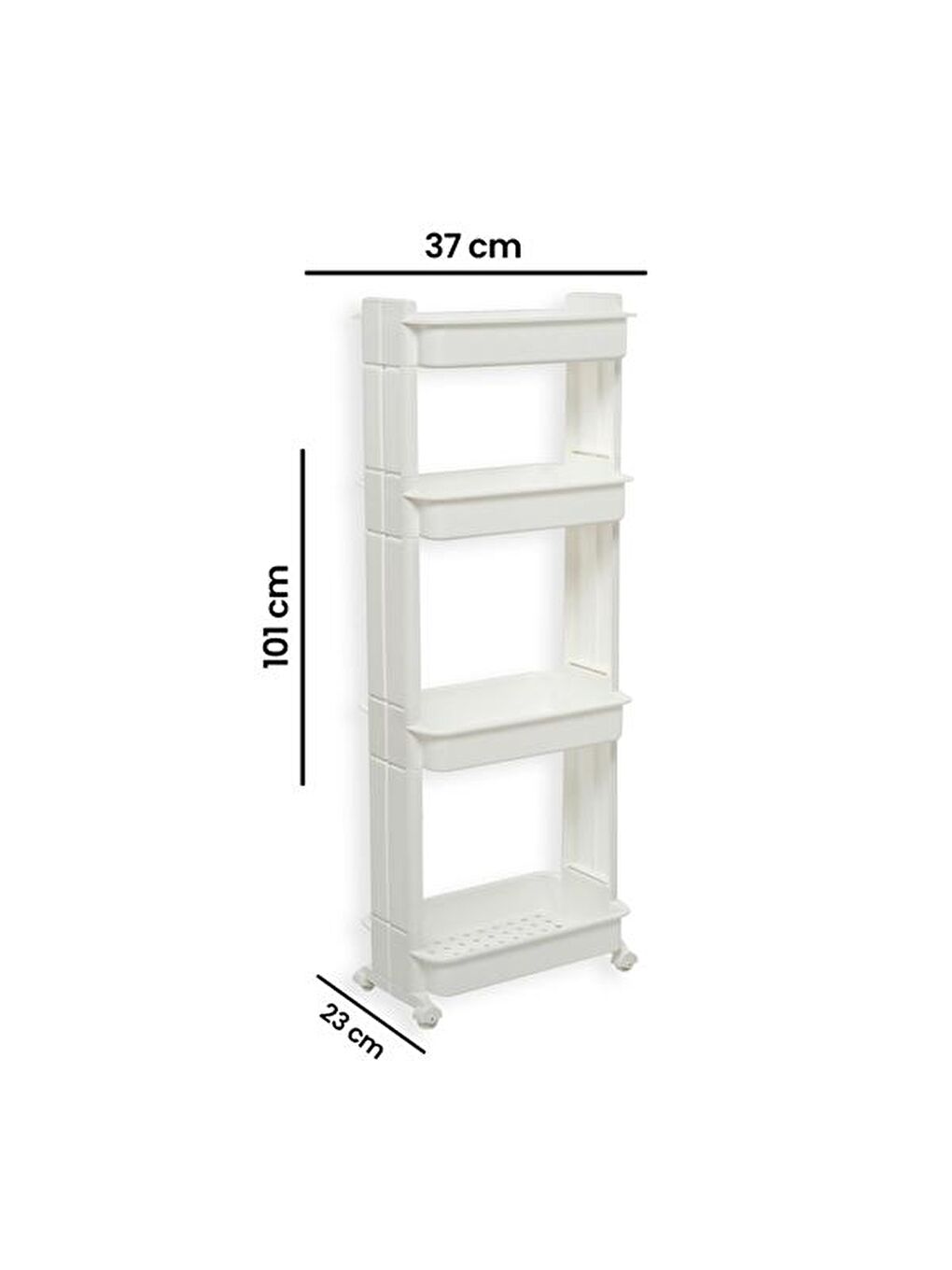 Beyaz Modern 4'lü Organizer ve Oyuncak Rafı-3
