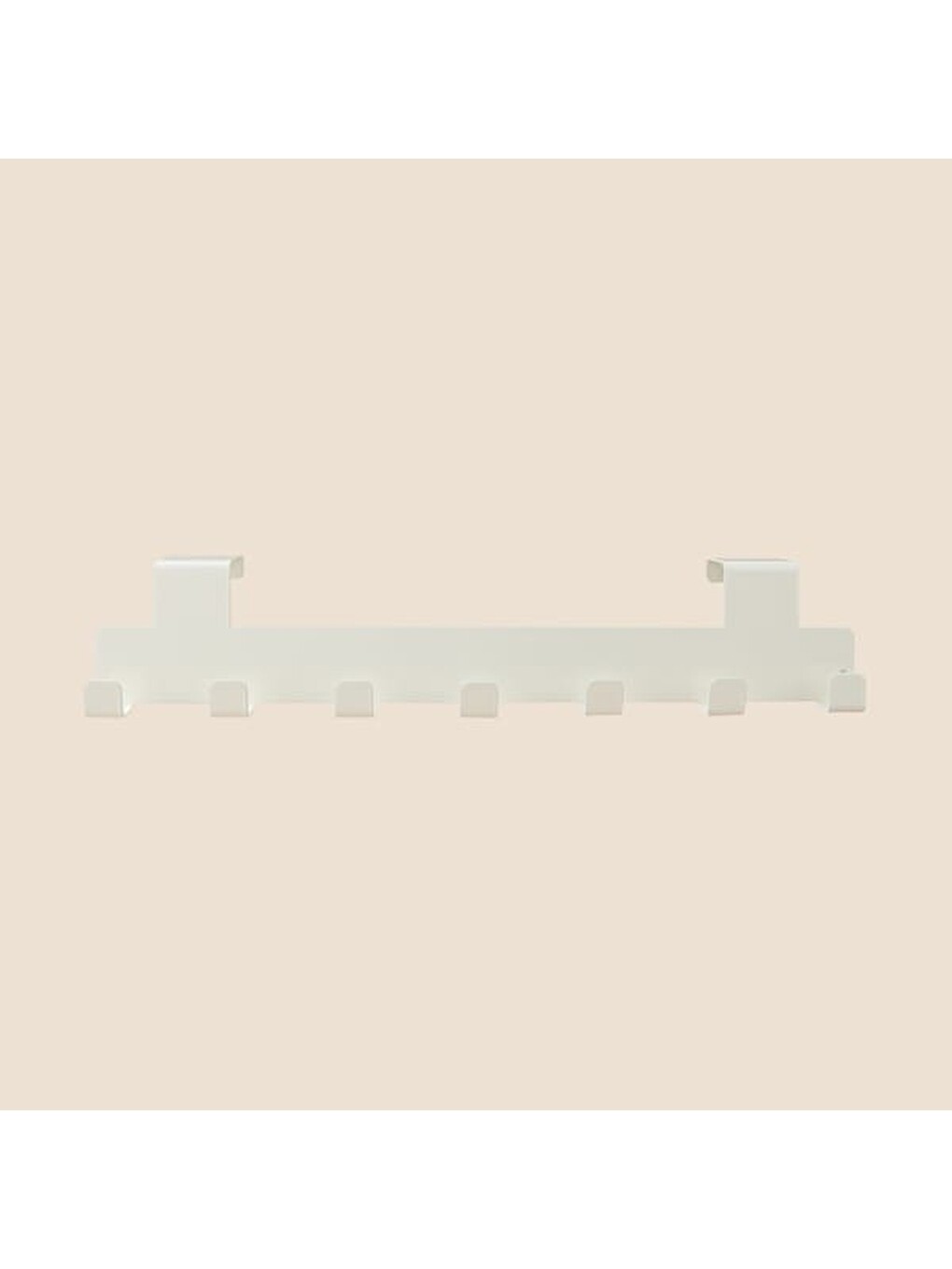 Karışık 7'li Kapı Arkası Askı - Krem - 40x8x8 cm