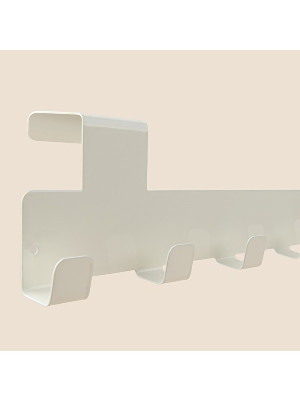 Karışık 7'li Kapı Arkası Askı - Krem - 40x8x8 cm-1