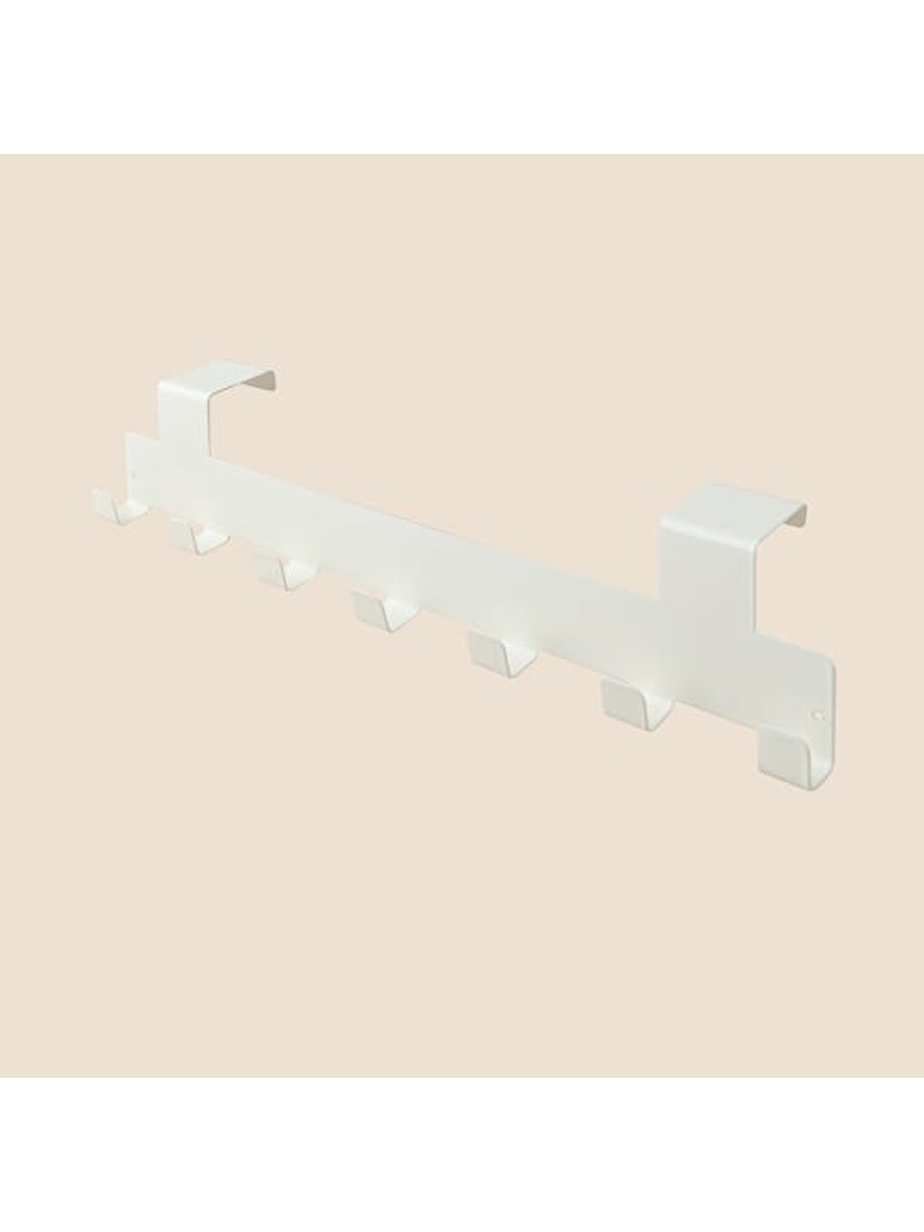 Karışık 7'li Kapı Arkası Askı - Krem - 40x8x8 cm-2