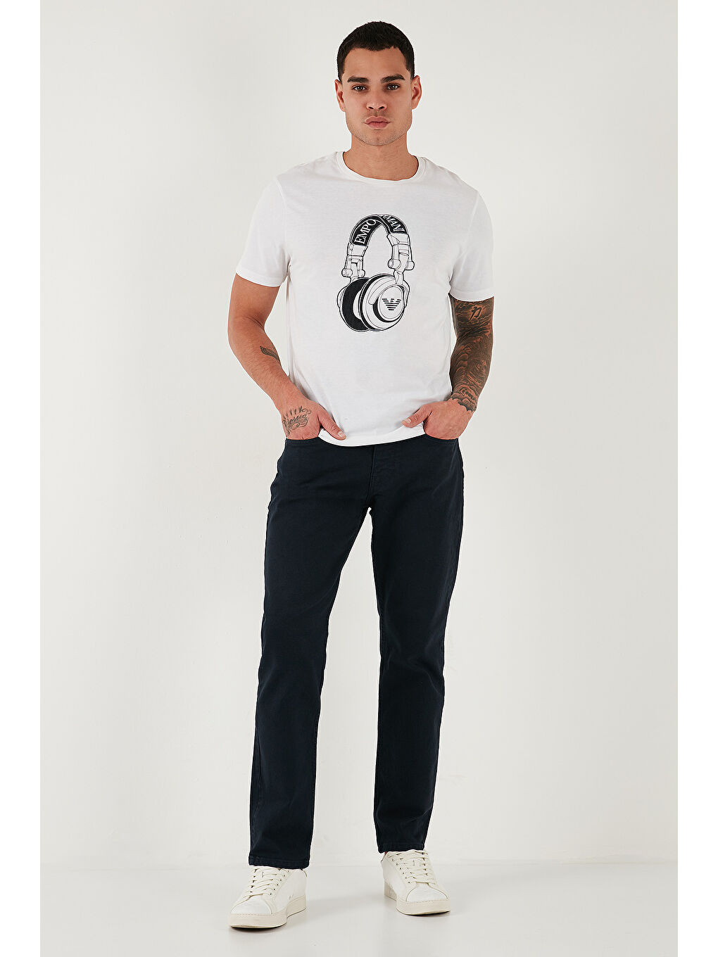 Lacivert Pamuklu Comfort Fit Normal Bel Boru Paça Jeans 4412C19TEXAS