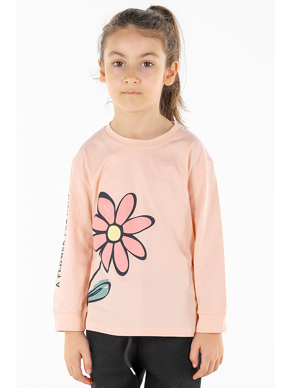 KİKO Pembe Bisiklet Yaka Uzun Kollu Kız Çocuk Sweatshirt