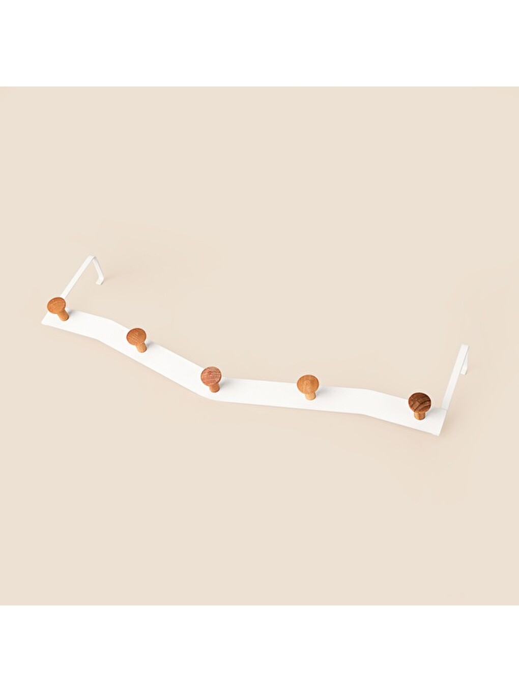 5'li Kapı Arkası Askı - Beyaz - 50x14x5 cm-1