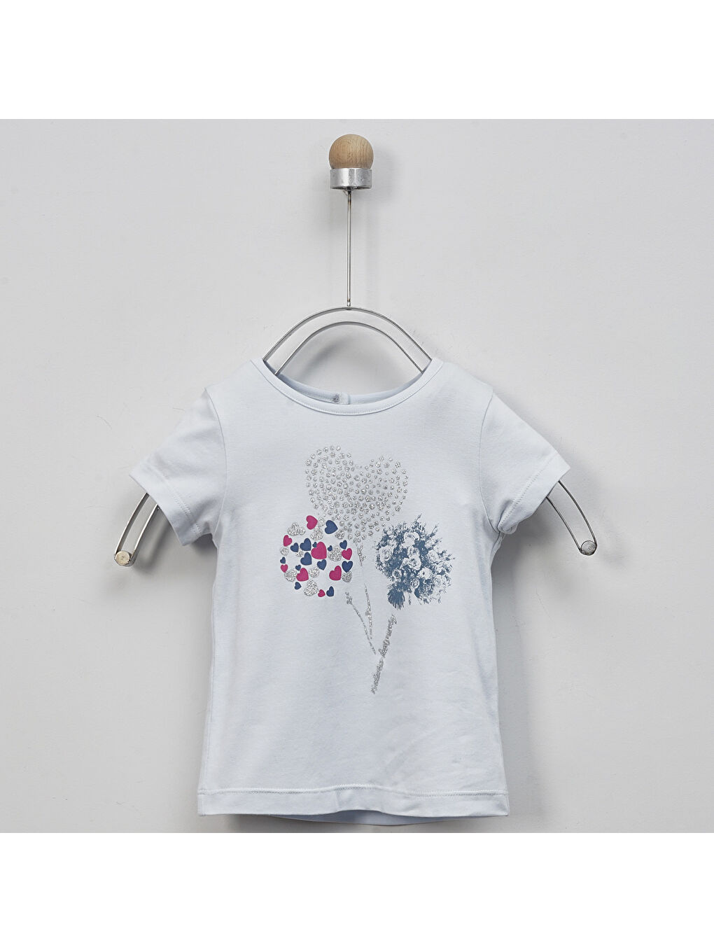 Mavi Kız Çocuk Kısa Kollu Body