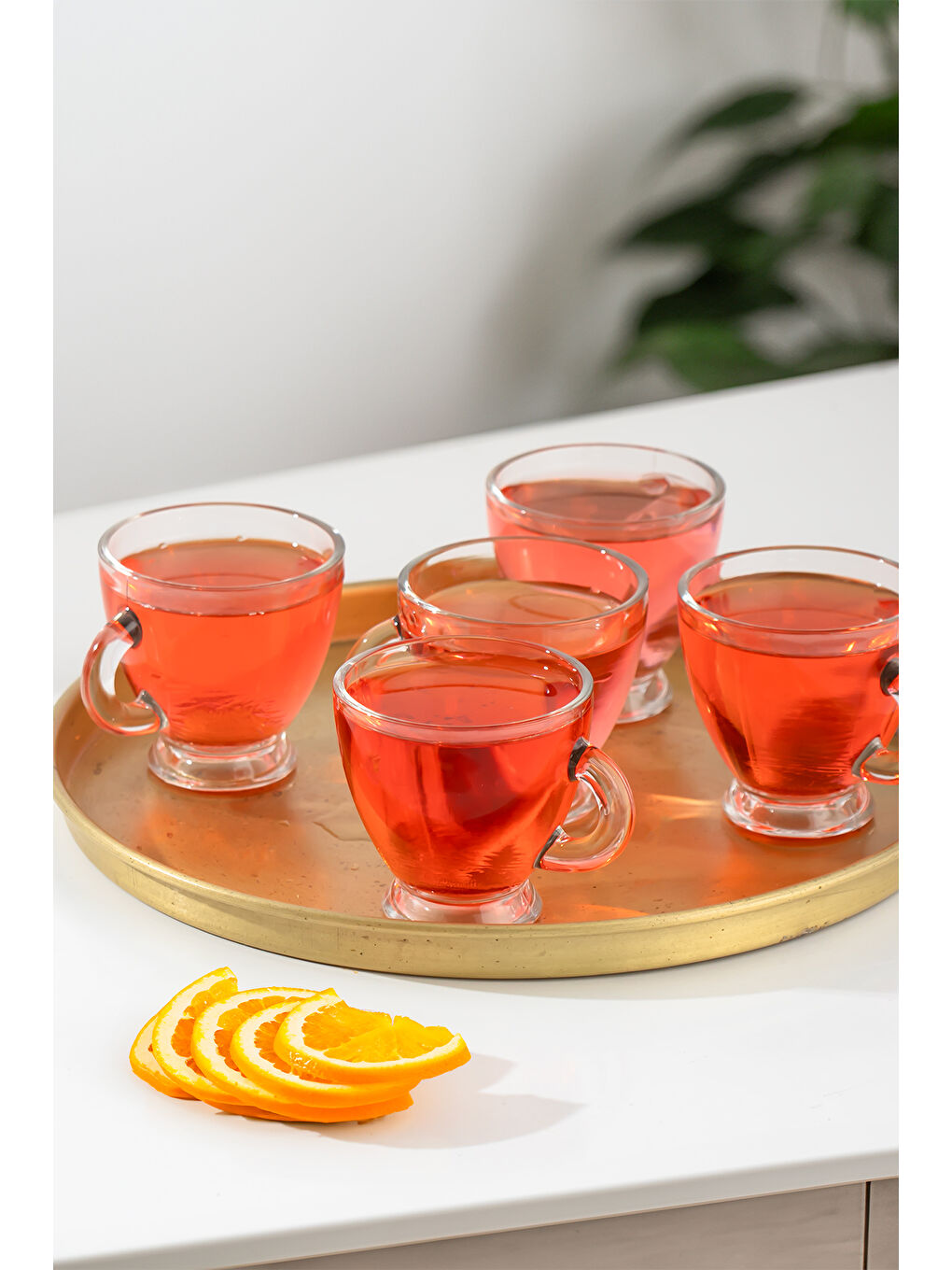 Porsima Renksiz RYG2098 6'lı Çay Kahve Fincan Bardak Seti Cam Kulplu Çay Kahve Bardağı Çay Fincan Takımı 90 ML - 2