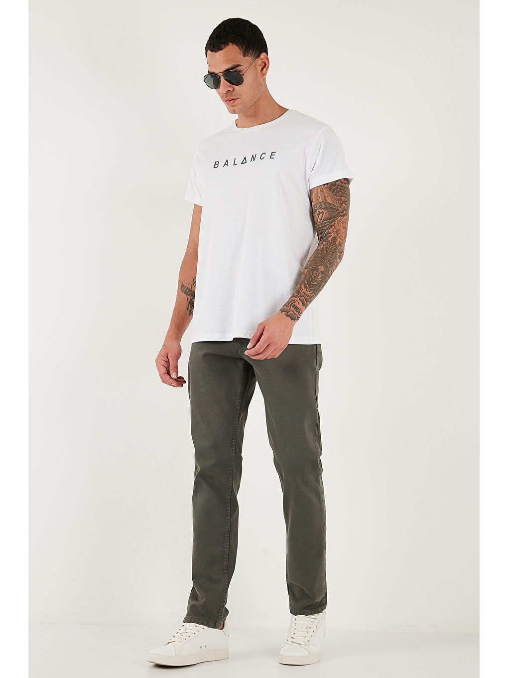 Haki Pamuklu Comfort Fit Normal Bel Boru Paça Jeans 4412C19TEXAS