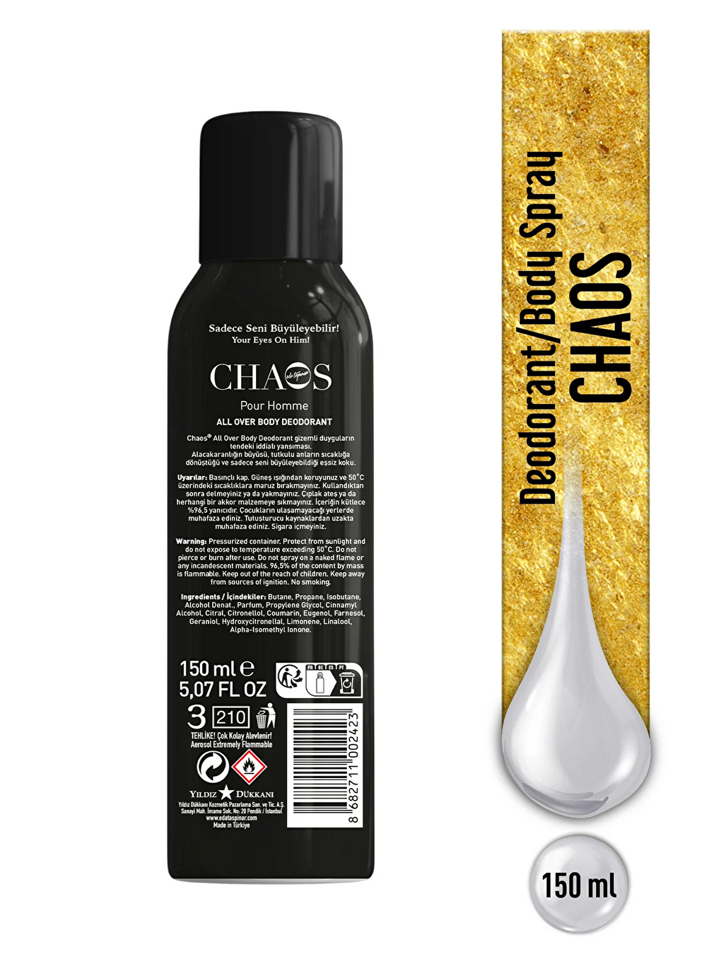 Chaos Erkek Deodorant - 150 ml (EGX97)-1
