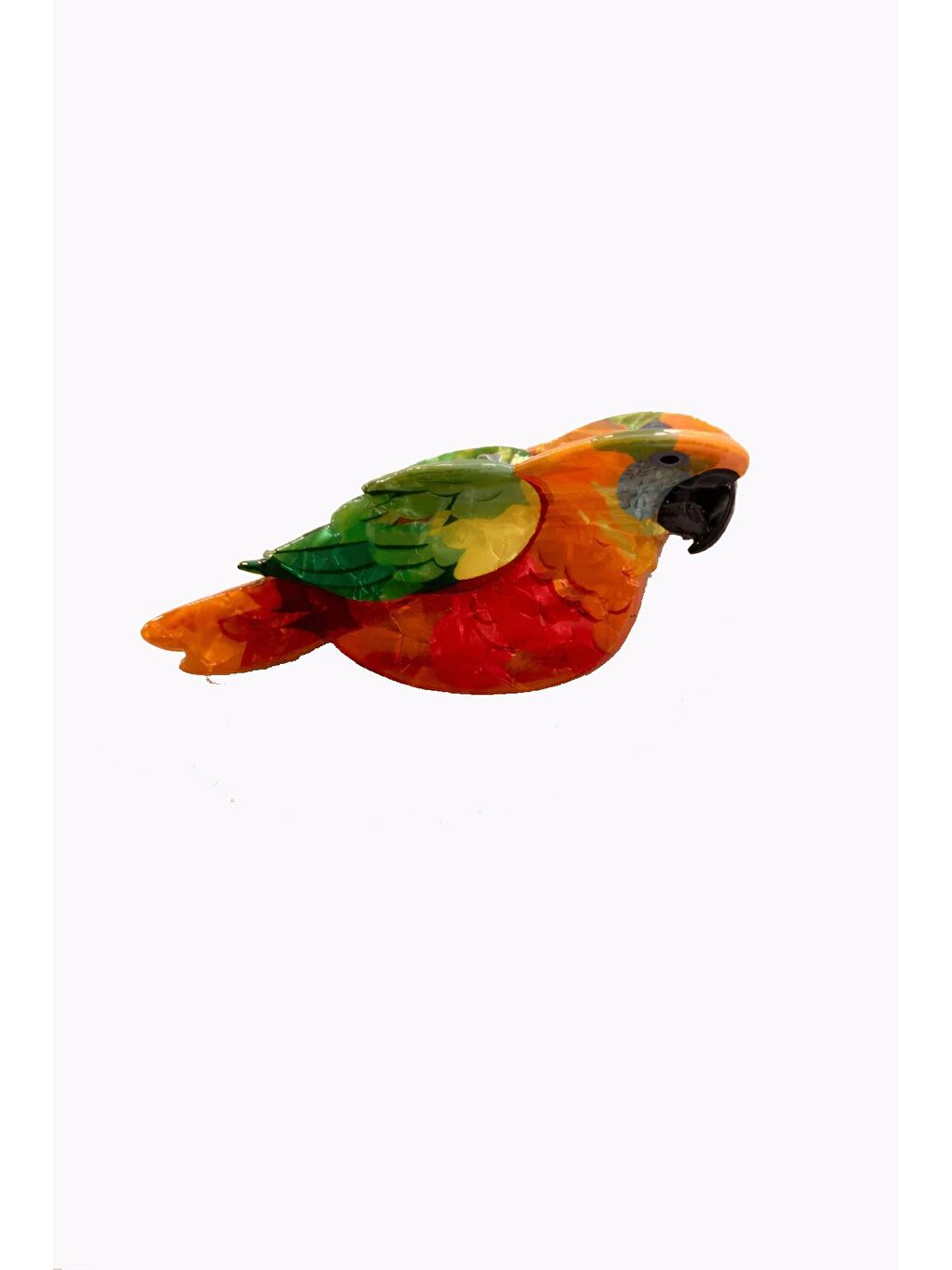 Karışık Papağan Asetat Mandal Saç Tokası-5