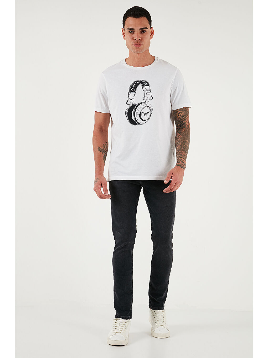 Gri Streç Pamuklu Slim Fit Yüksek Bel Dar Paça Jeans 3300C03TOKYO