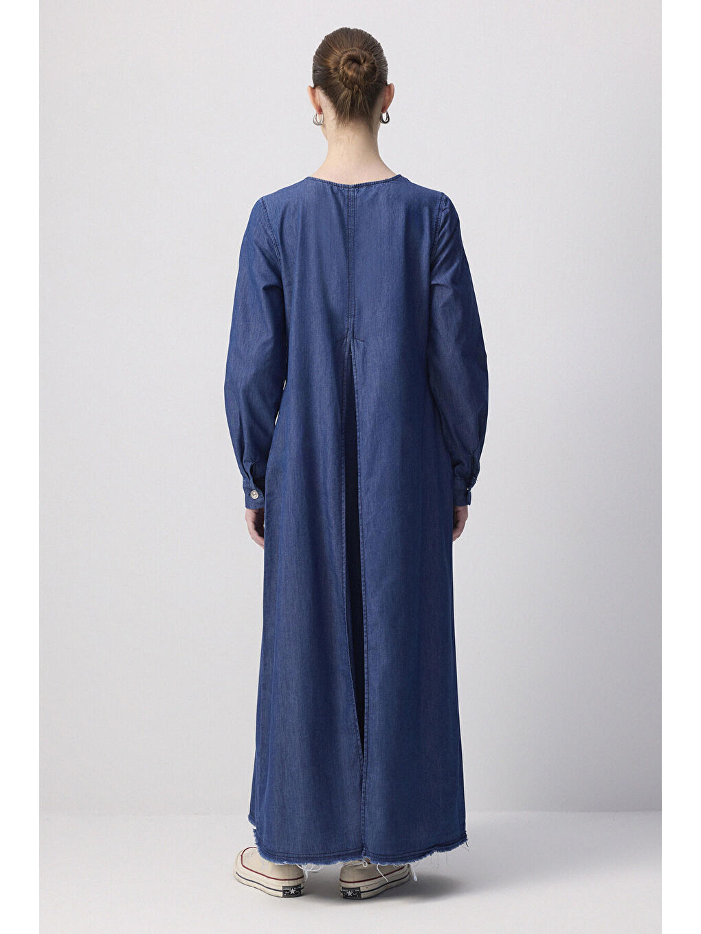 Mavi Denim Efektli Elbise-3