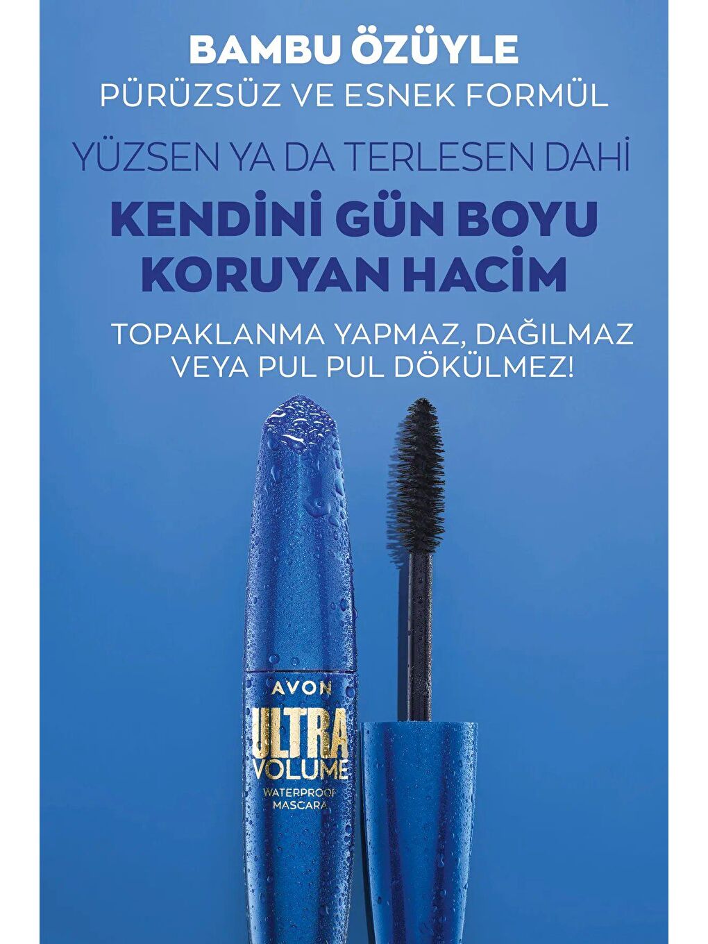 AVON Renksiz Ultra Volume Suya Dayanıklı Maskara Navy - 1