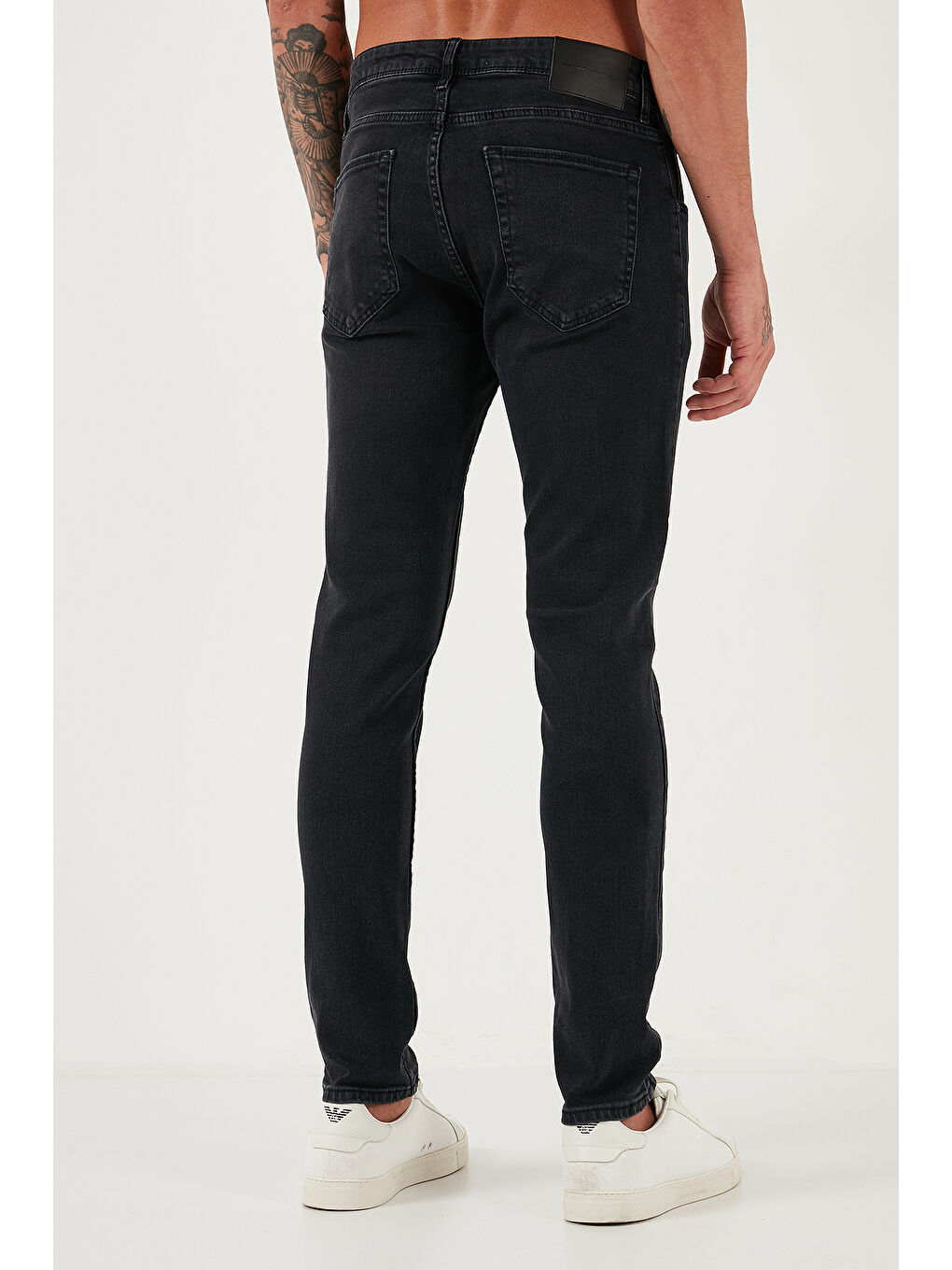 Gri Streç Pamuklu Slim Fit Yüksek Bel Dar Paça Jeans 3300C03TOKYO-4