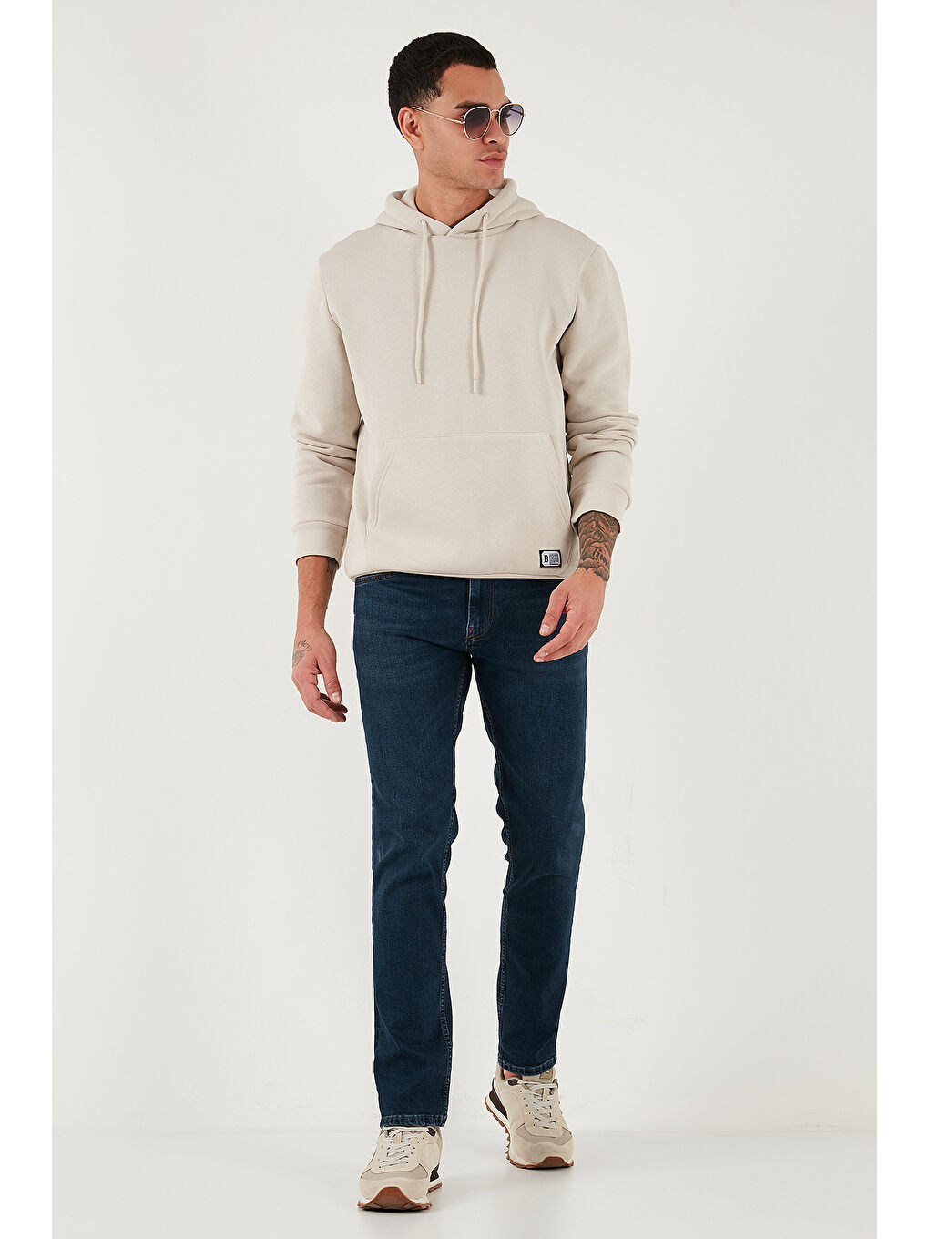 Lacivert Pamuklu Regular Fit Normal Bel Boru Paça Jeans 2203C28PARMA