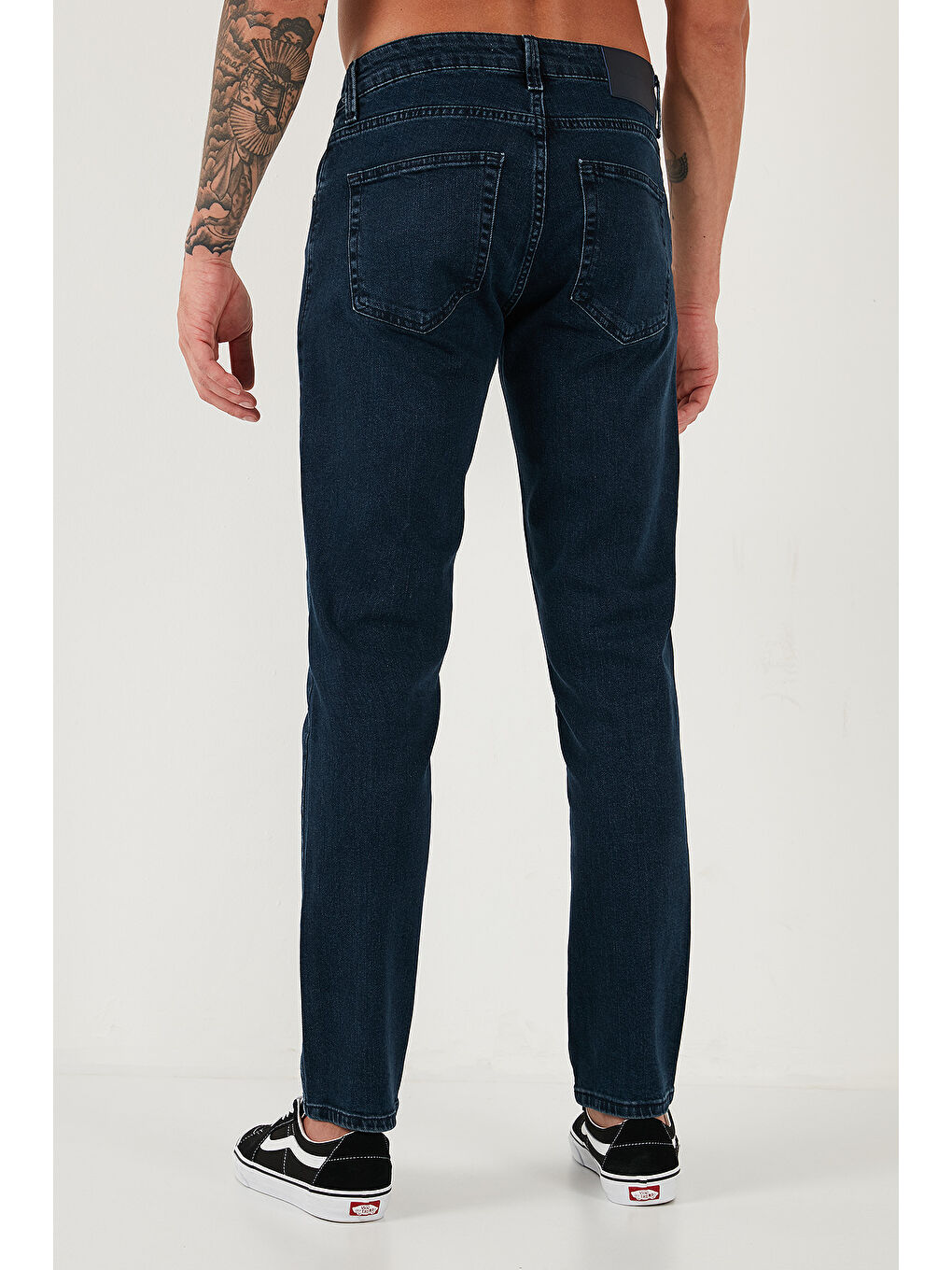 Lacivert Pamuklu Regular Fit Normal Bel Boru Paça Jeans 2211C16PARMA-4
