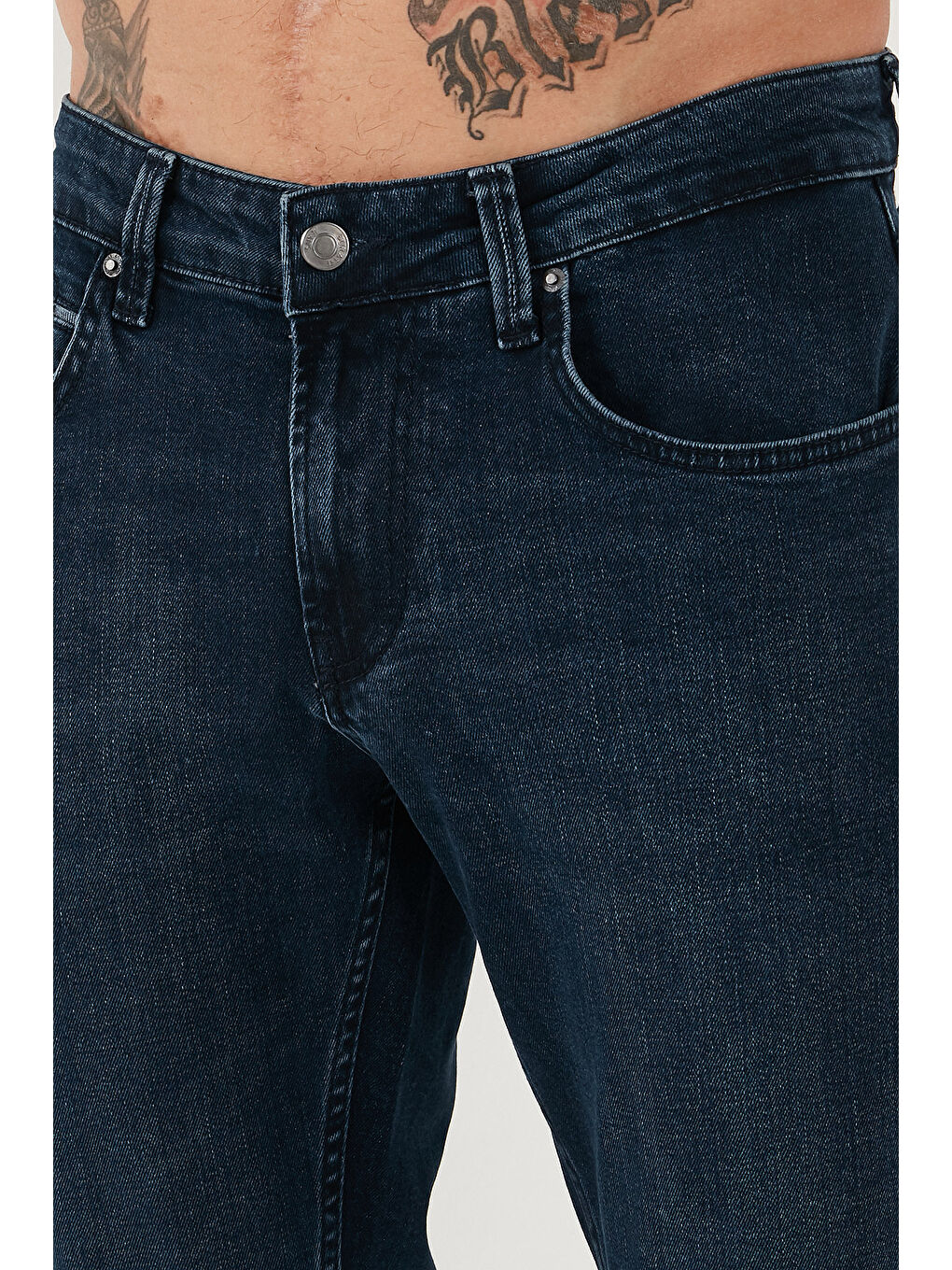 Lacivert Pamuklu Regular Fit Normal Bel Boru Paça Jeans 2211C16PARMA-5