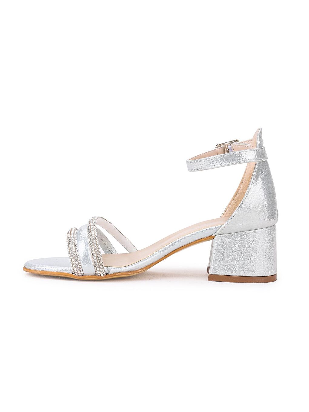 Gri Helena Vakko Günlük Kız Çocuk 3 Cm Topuklu Sandalet Abiye Ayakkabı-3