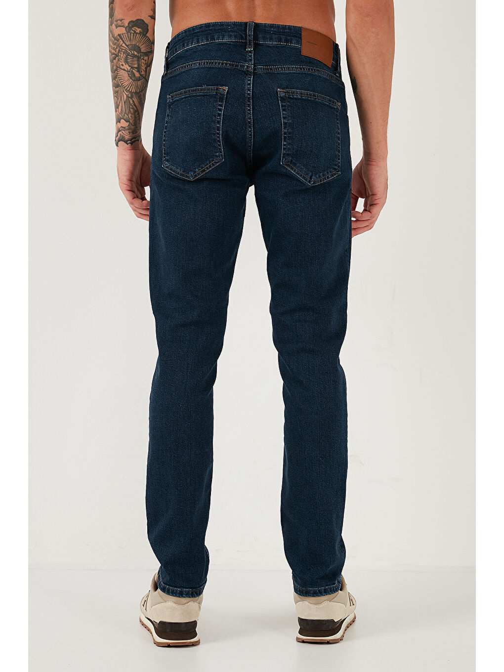 Lacivert Pamuklu Regular Fit Normal Bel Boru Paça Jeans 2203C28PARMA-4