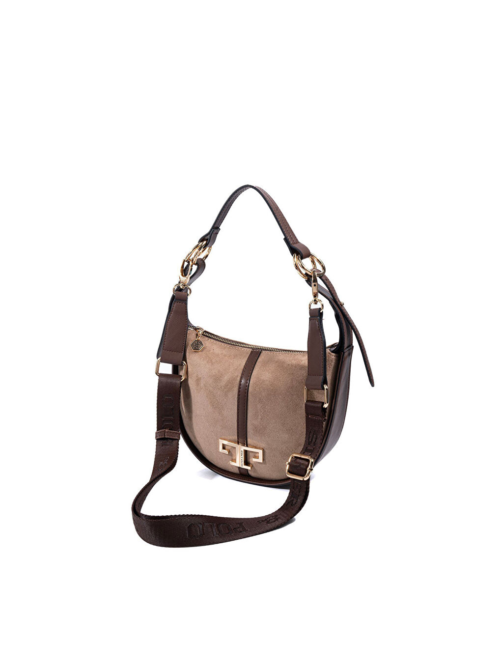 Bej Kadın SP1270-M12 SILVER POLO Omuz Çantası Vizon-Kahve-4