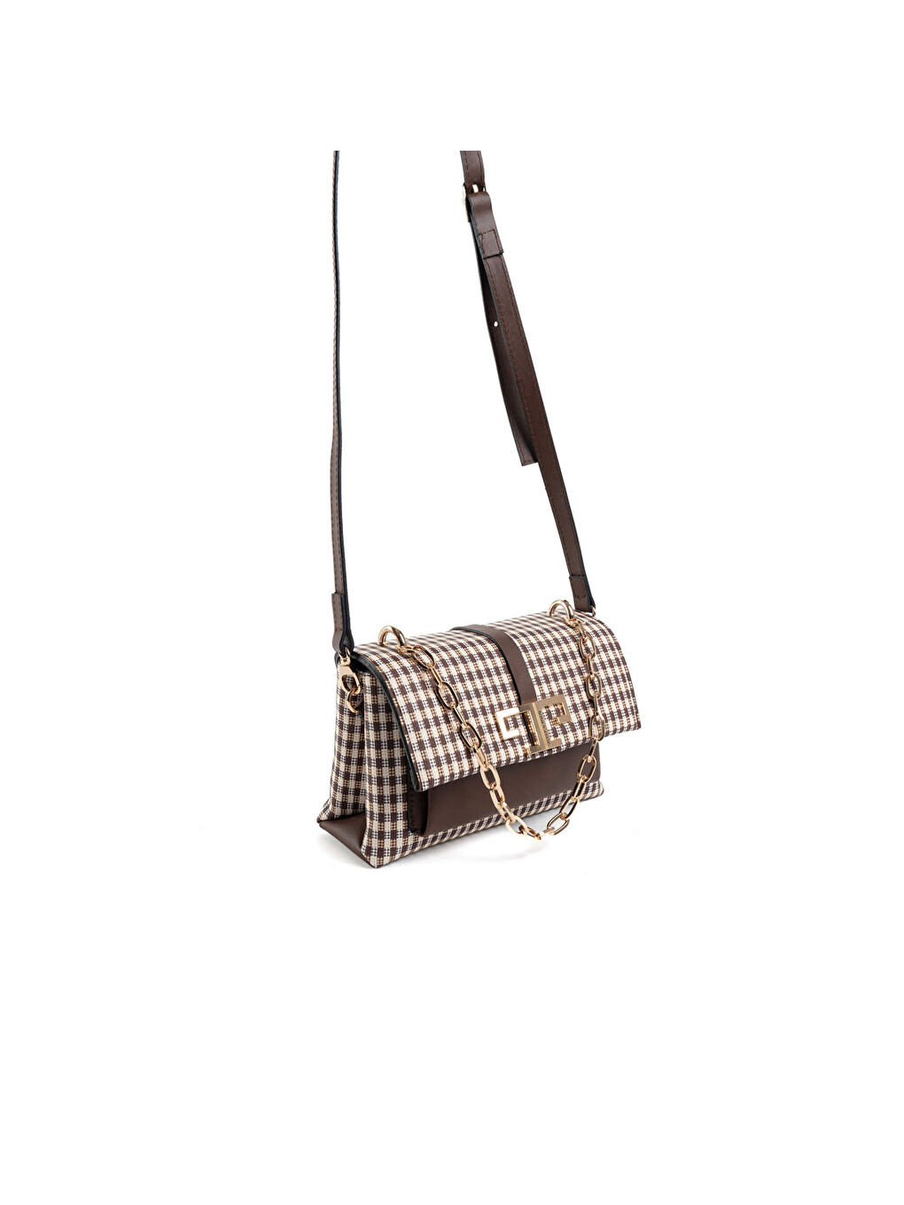 Kahverengi Kadın Çapraz Çanta 1148-47683 SILVER POLO ÇAPRAZ BAYAN ÇANTASI M191 KAHVE SARI-MAT KAHVE-2