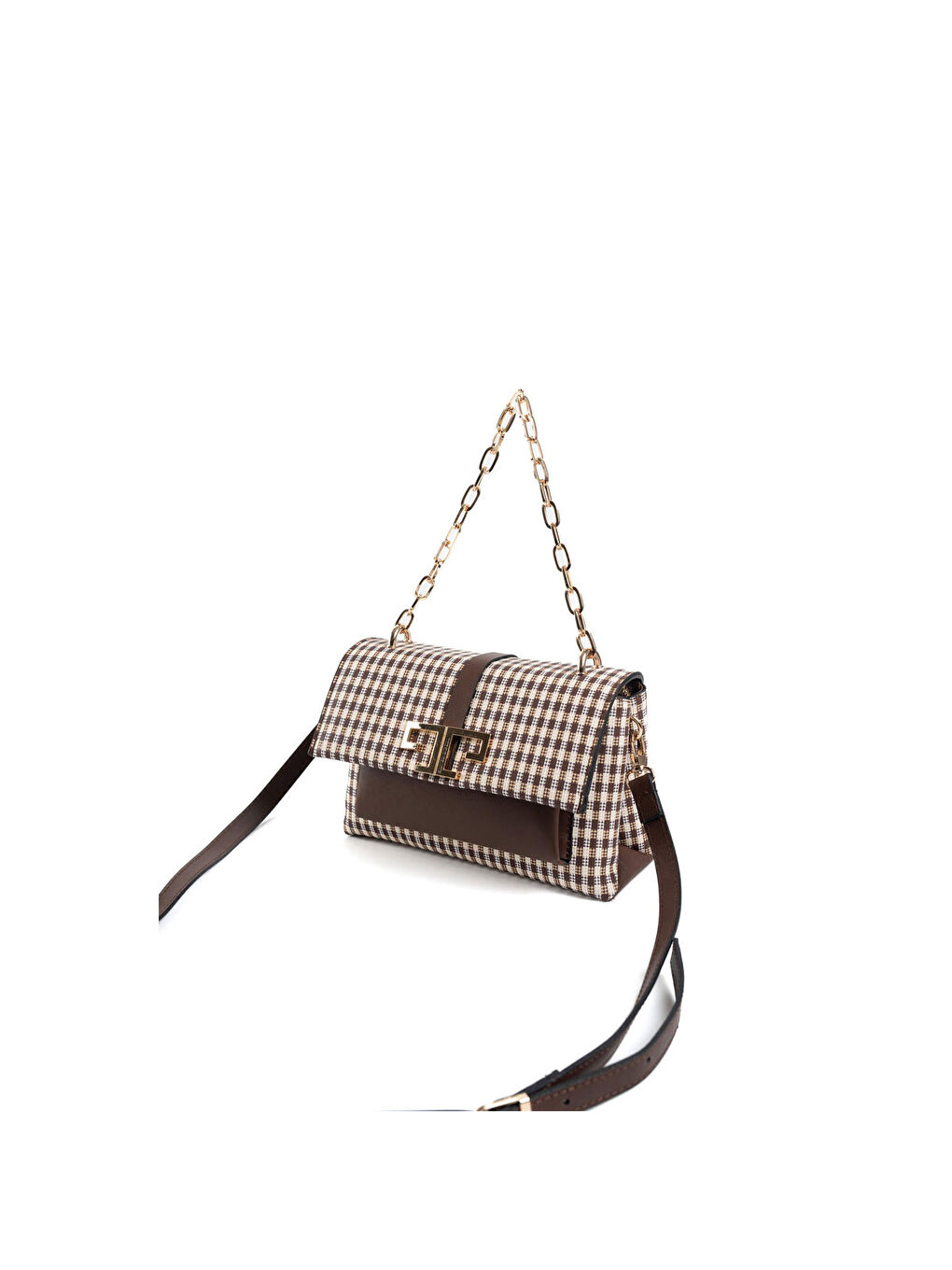 Kahverengi Kadın Çapraz Çanta 1148-47683 SILVER POLO ÇAPRAZ BAYAN ÇANTASI M191 KAHVE SARI-MAT KAHVE-5