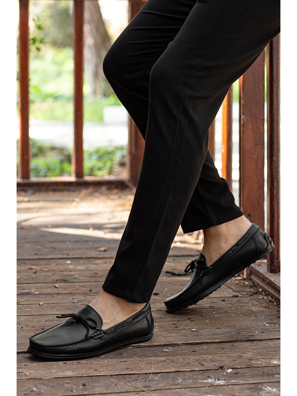 Siyah D0465 Günlük Ortopedik Hakiki Deri Erkek Klasik Ayakkabı