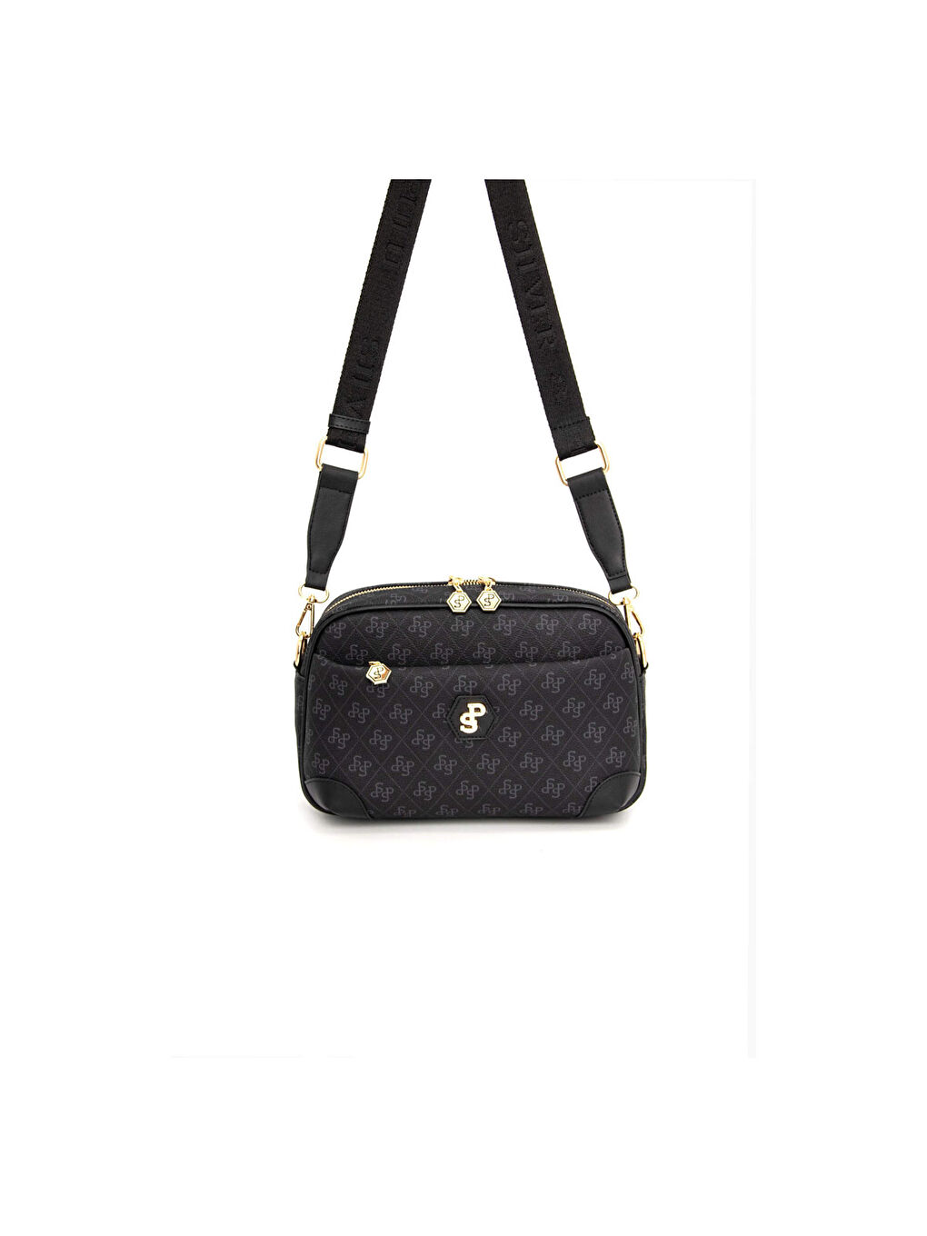 Siyah Kadın Çapraz Çanta 1094-45340 SILVER POLO ÇAPRAZ BAYAN ÇANTASI M178 SİYAH-MAT SİYAH