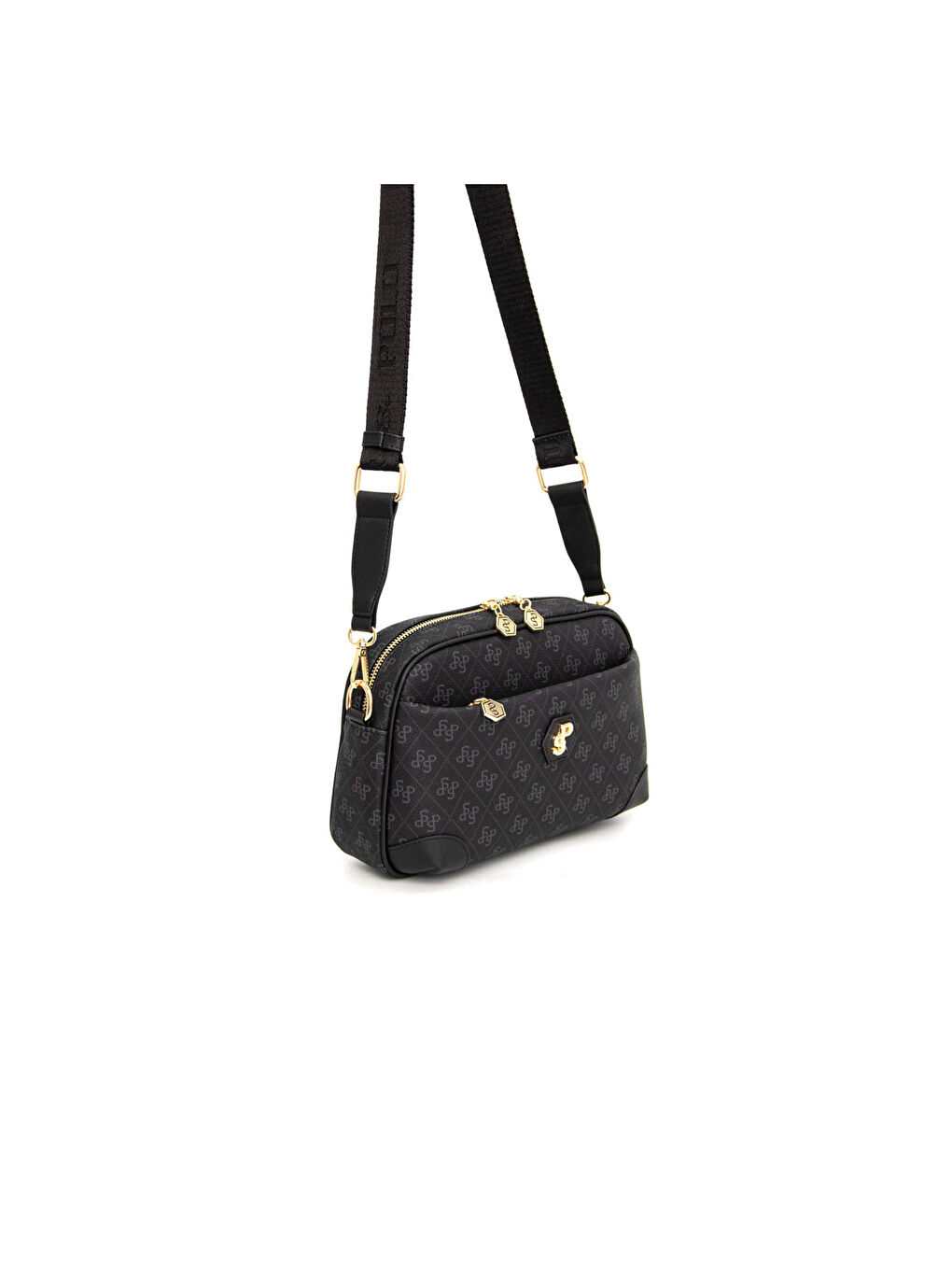 Siyah Kadın Çapraz Çanta 1094-45340 SILVER POLO ÇAPRAZ BAYAN ÇANTASI M178 SİYAH-MAT SİYAH-1