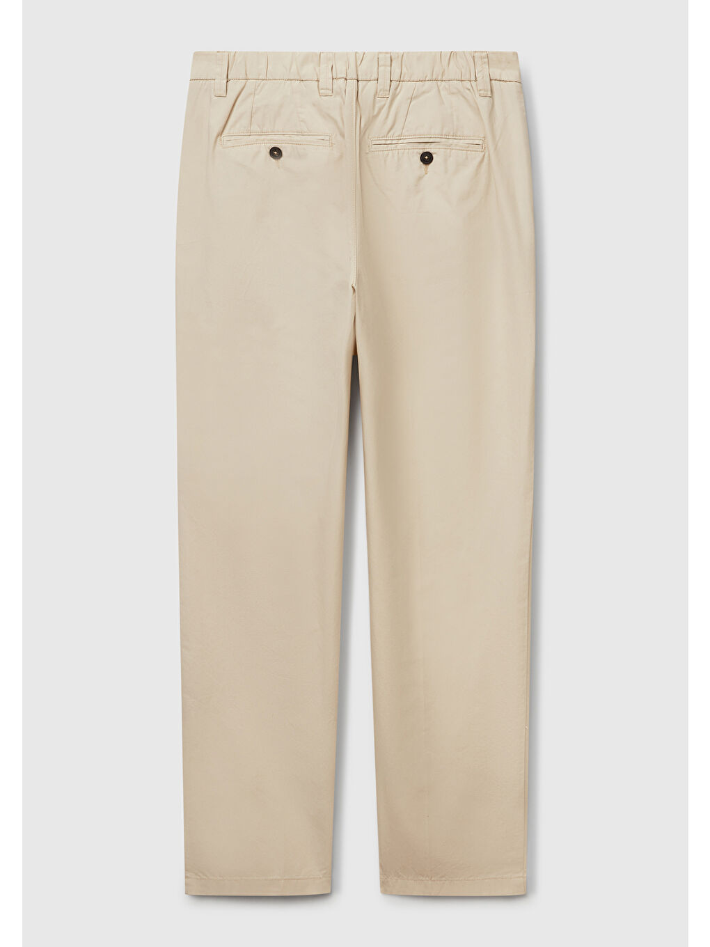 Bej Erkek Taş Rengi %100 Pamuk Paraşüt Kumaş Slim Fit Chino Pantolon-3