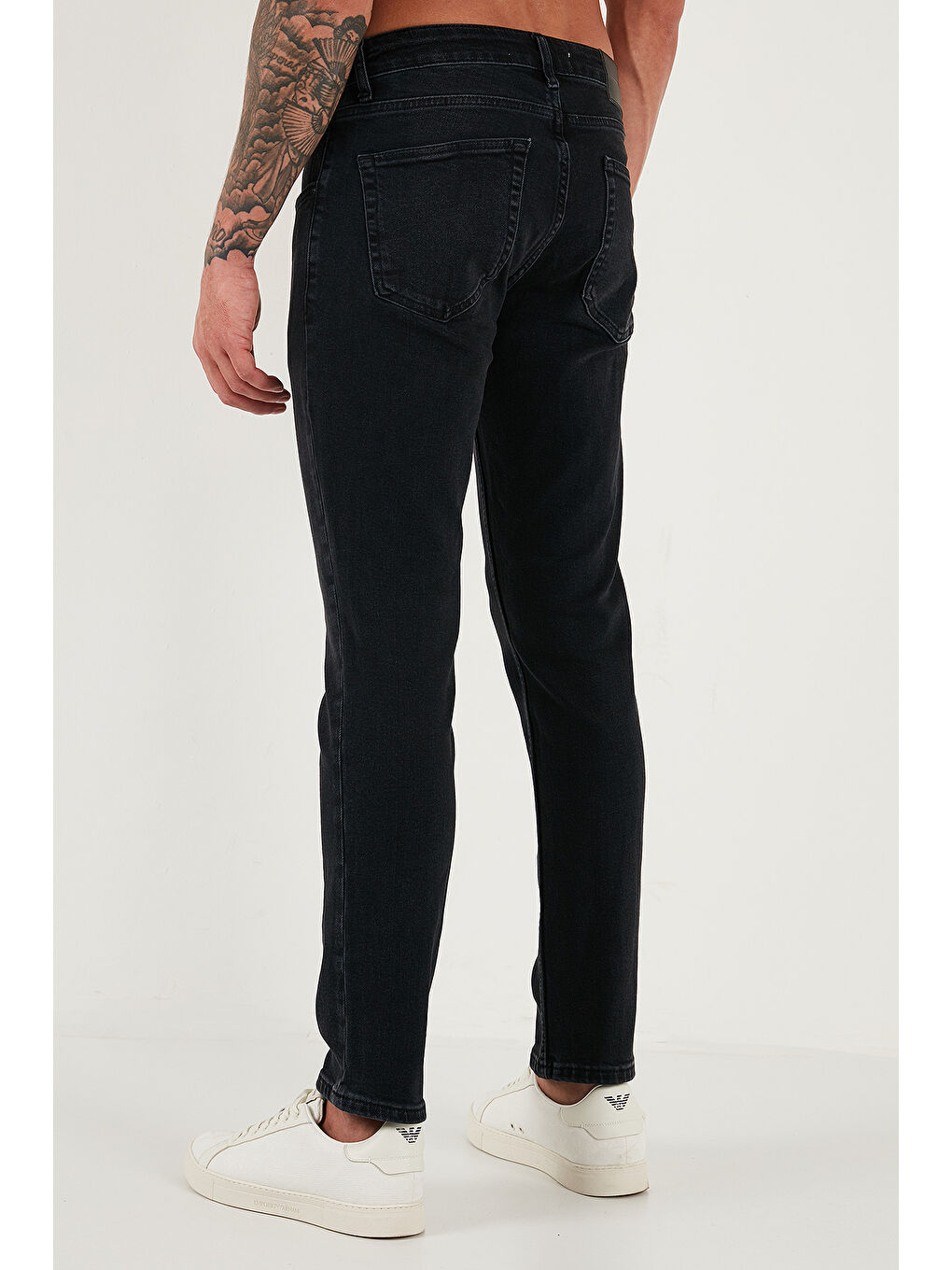 Siyah Pamuklu Regular Fit Normal Bel Boru Paça Jeans 2203C14PARMA-4