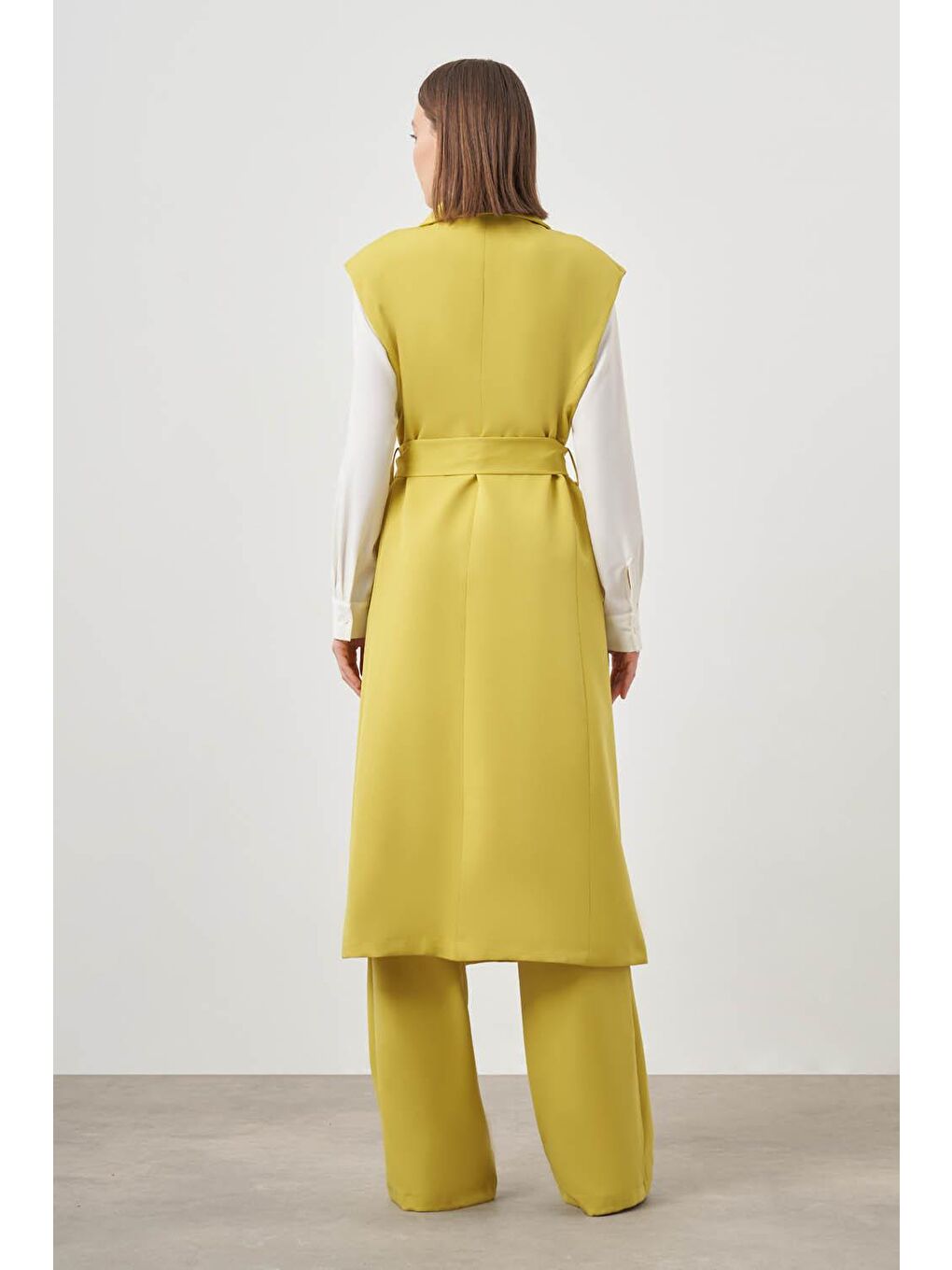 Tokalı Double Uzun Yağ Yeşili Yelek-3