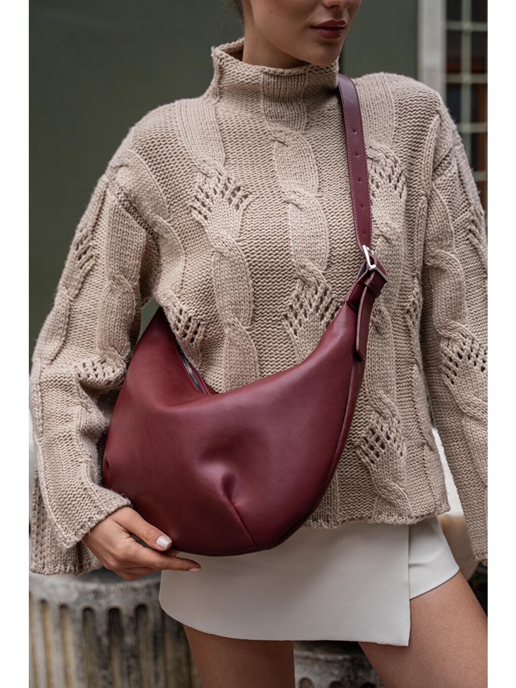 Nova Unisex Büyük Çanta - Bordo-1