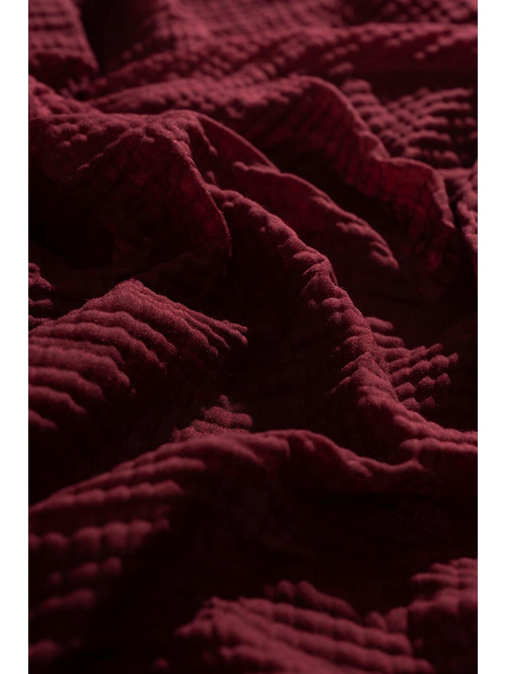 Bordo Kadın Biyeli Müslin Şal-2