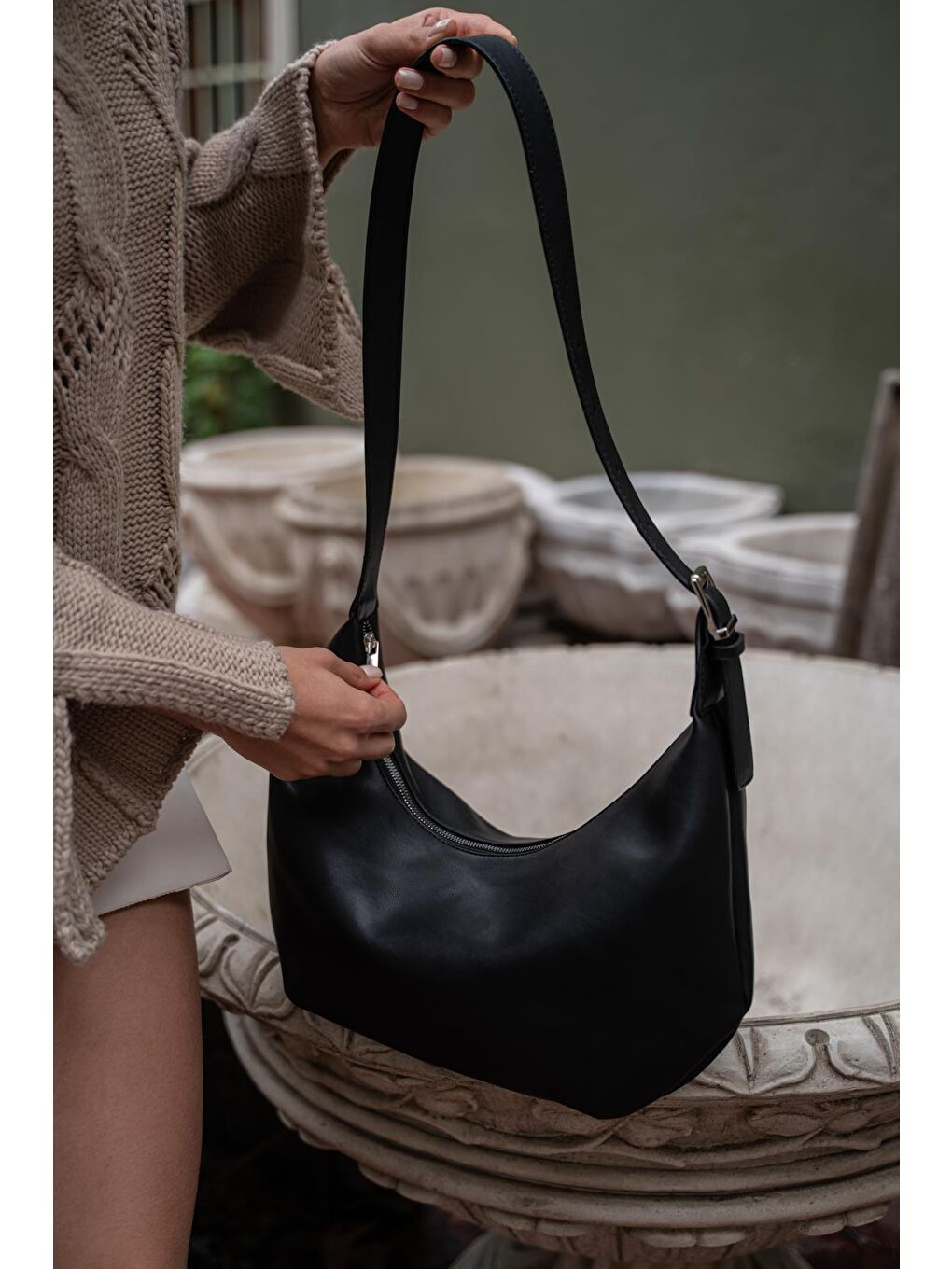 Nova Unisex Büyük Çanta - Siyah-4