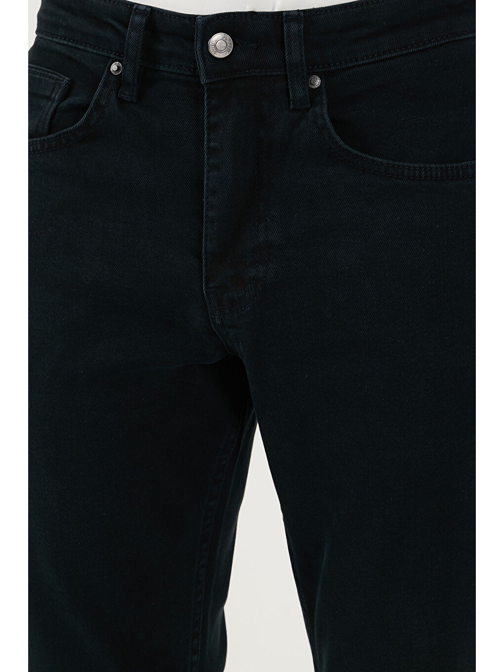 Lacivert Pamuklu Comfort Fit Normal Bel Düz Paça Jeans 412C05TEXAS-5