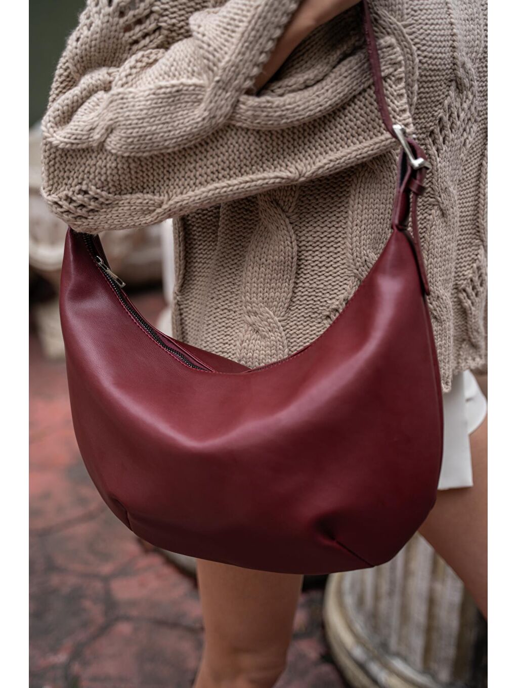 Nova Unisex Büyük Çanta - Bordo-3