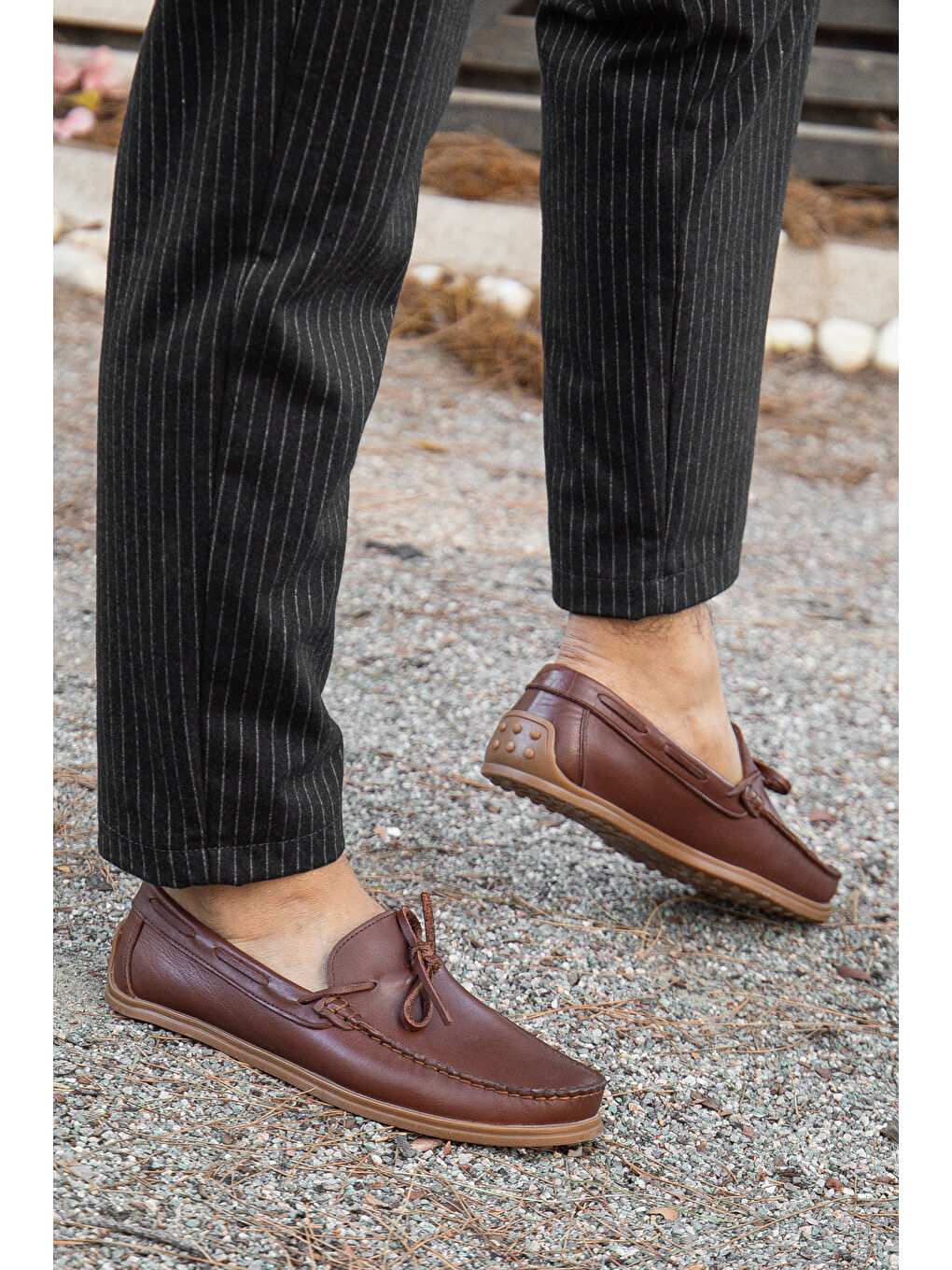 Kahverengi D0465 Günlük Ortopedik Hakiki Deri Erkek Klasik Ayakkabı-2