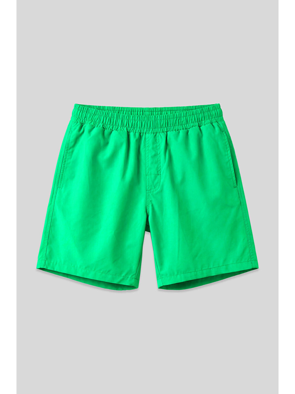 Neon Yeşil Hızlı Kuruyan Standart Fit Erkek Deniz Şortu - 81237
