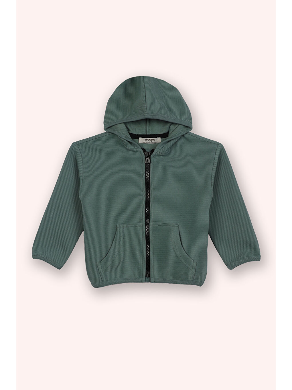 Erkek Çocuk Fermuarlı Sweatshirt Yeşil