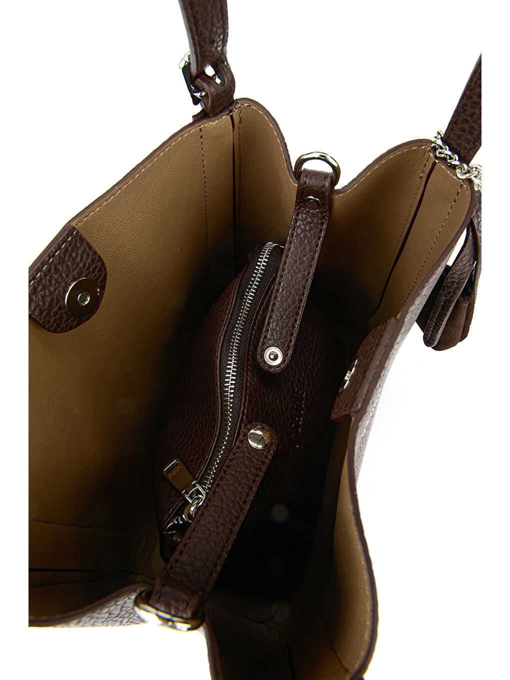 Kahverengi Kadın Omuz ve El Çantası 153979Z3120 Kahve-3