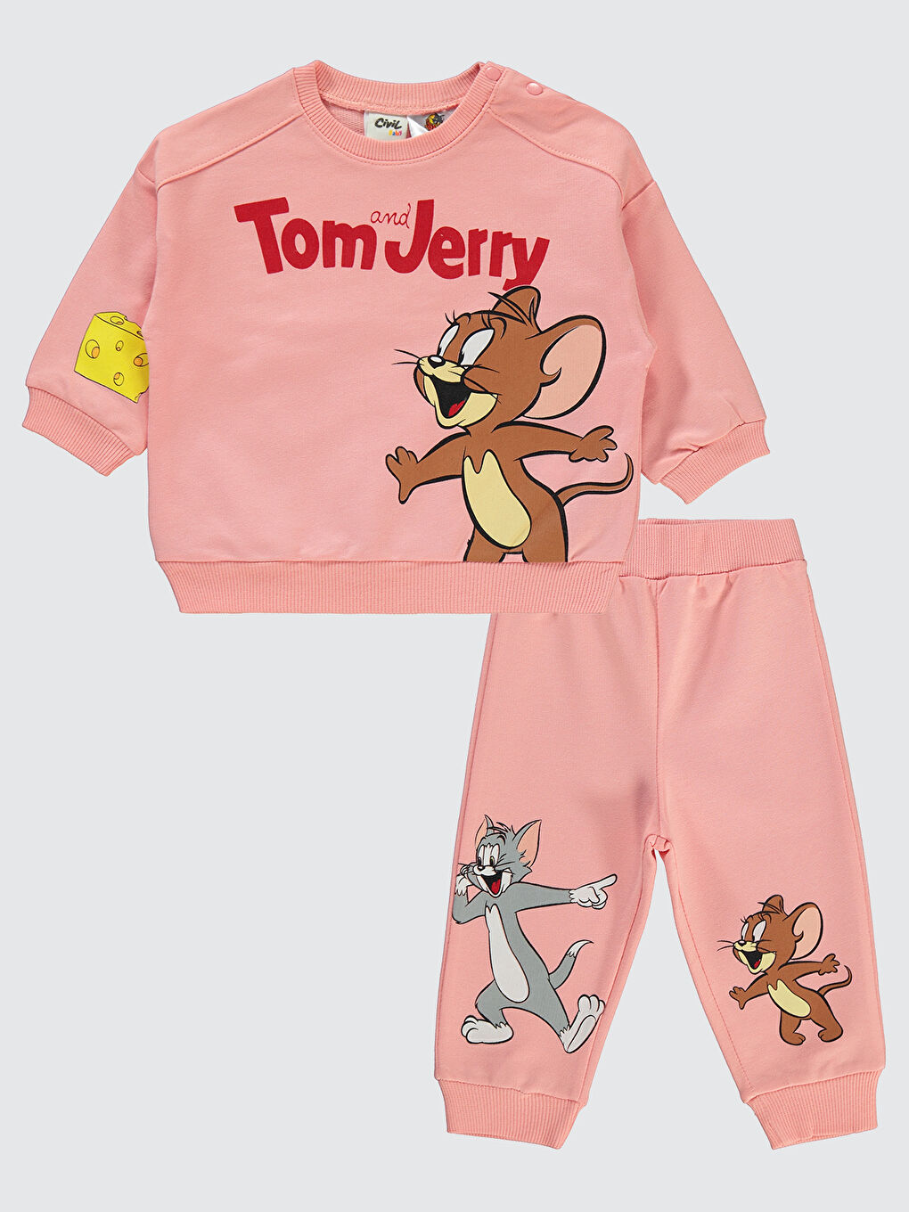 Turuncu Tom and Jerry Kız Bebek Eşofman Takım