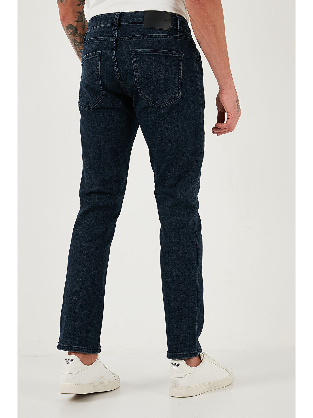 Lacivert Pamuklu Regular Fit Normal Bel Boru Paça Jeans 2211C27PARMA-6