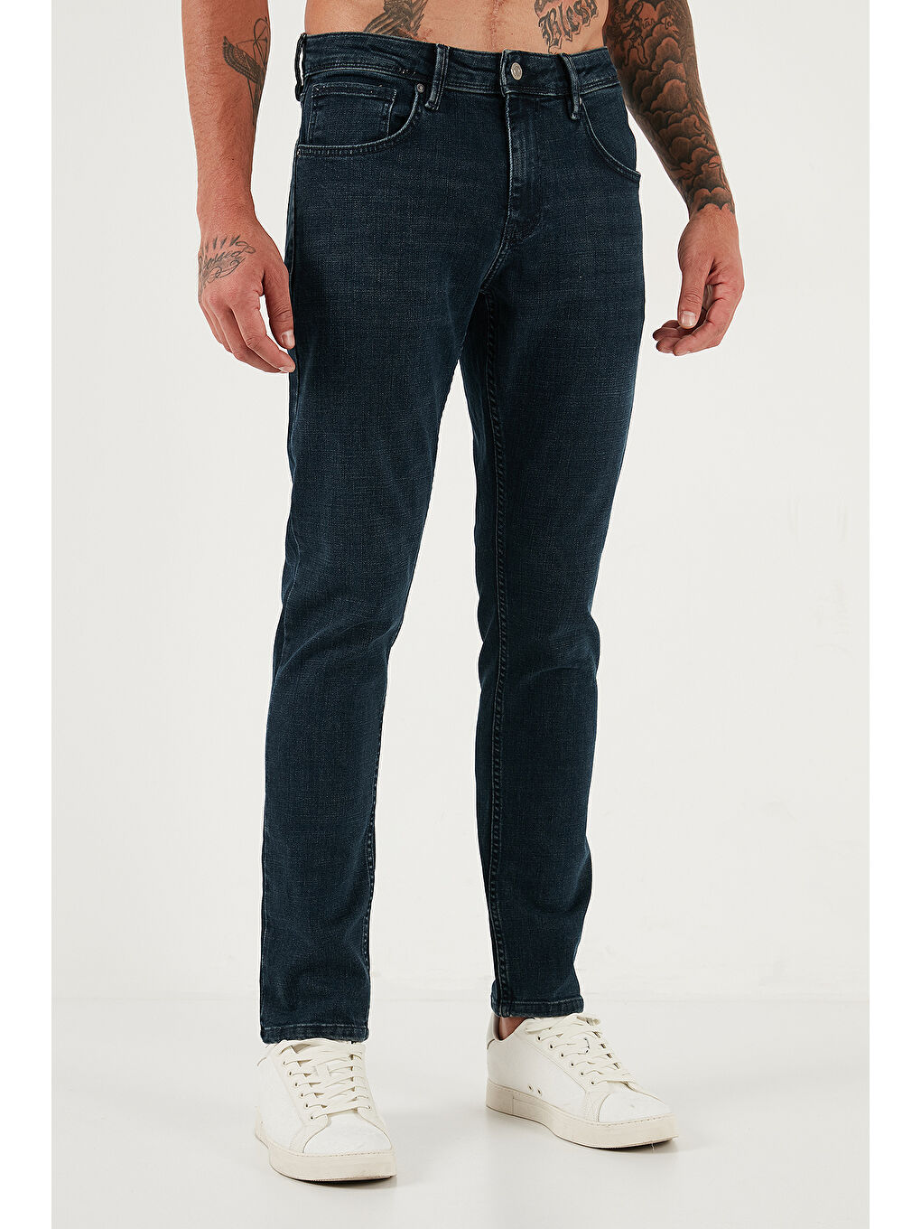 Mavi Streç Pamuklu Slim Fit Yüksek Bel Dar Paça Jeans 3300C46TOKYO-2