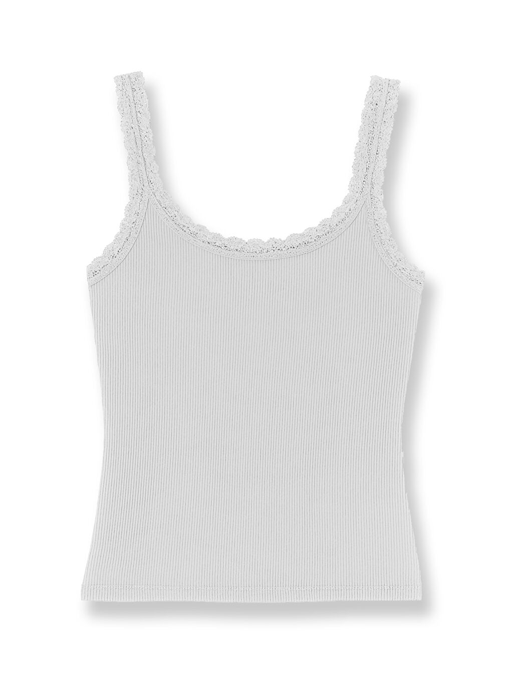 Beyaz Kaşkorse Dantel Askılı Kadın Atlet-3