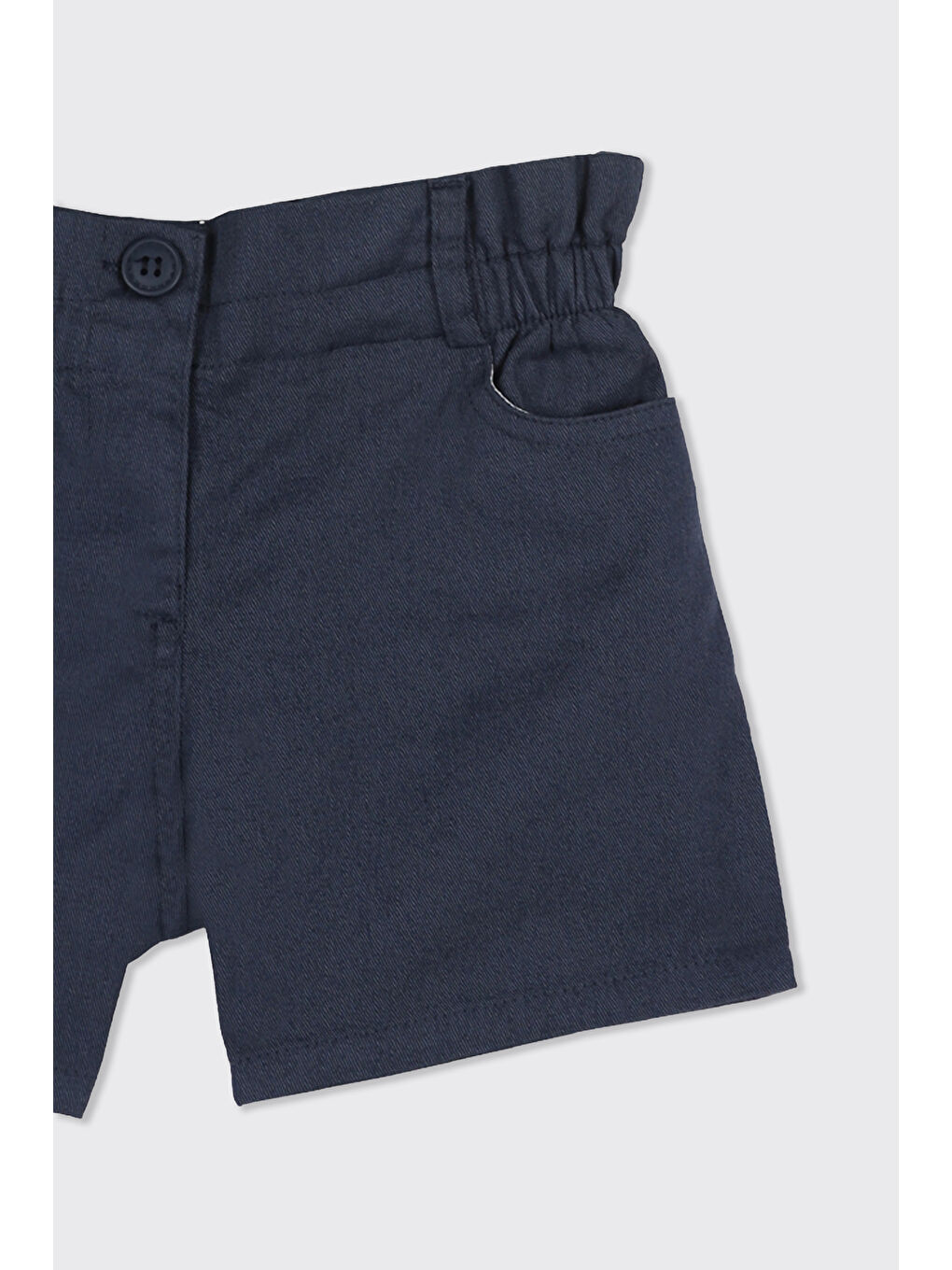 Kız Bebek Beli Lastikli Lacivert Şort-2