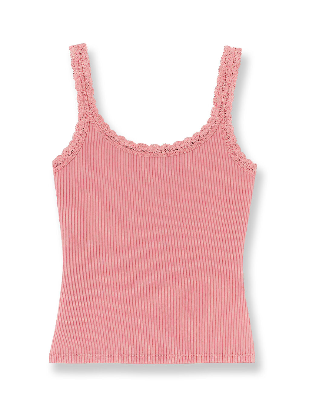 Pembe Kaşkorse Dantel Askılı Kadın Atlet-2
